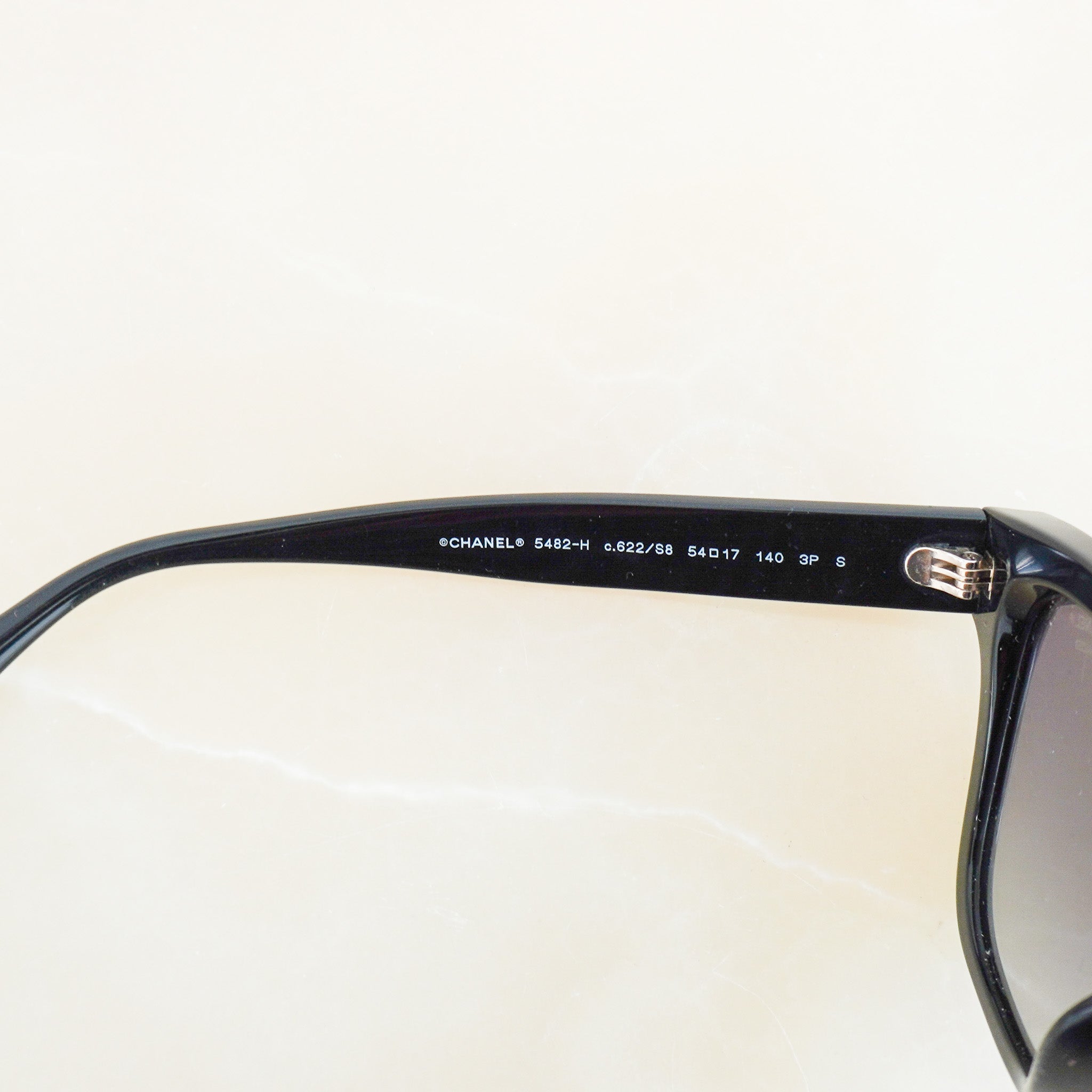Chanel Pearl-Embellished Square Sunglasses in Black (RRP £385) | Authentic Preloved FINAL SALE