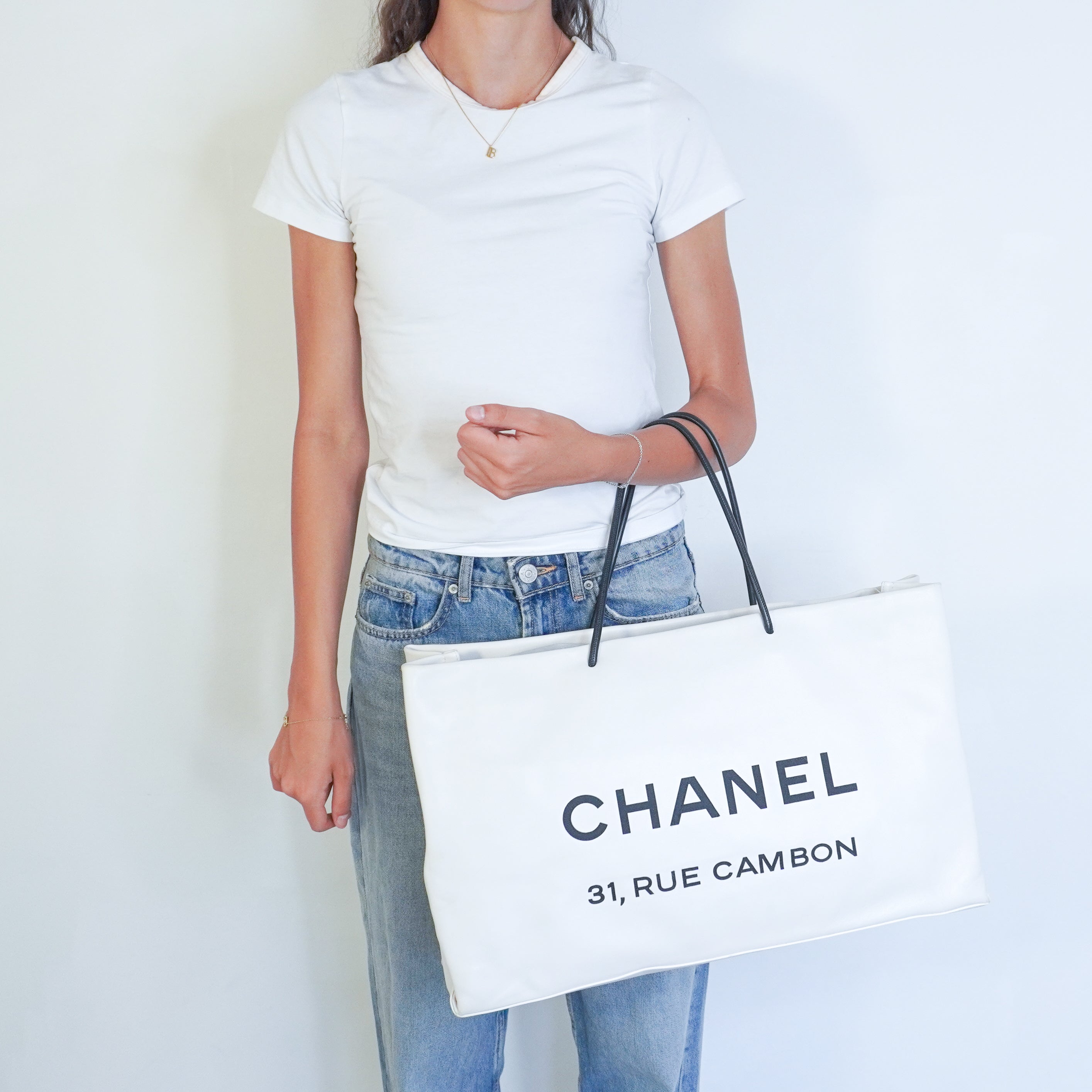 Chanel Essential 31 Rue Cambon White Tote Bag (RRP £2100) | Authentic Preloved