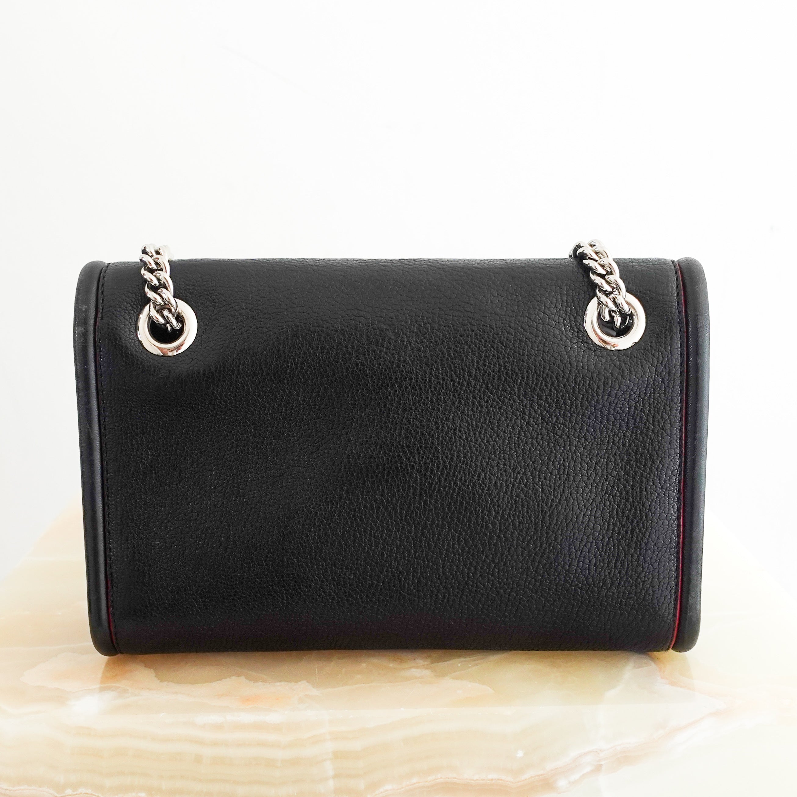 Black chain flap bag RRP £700