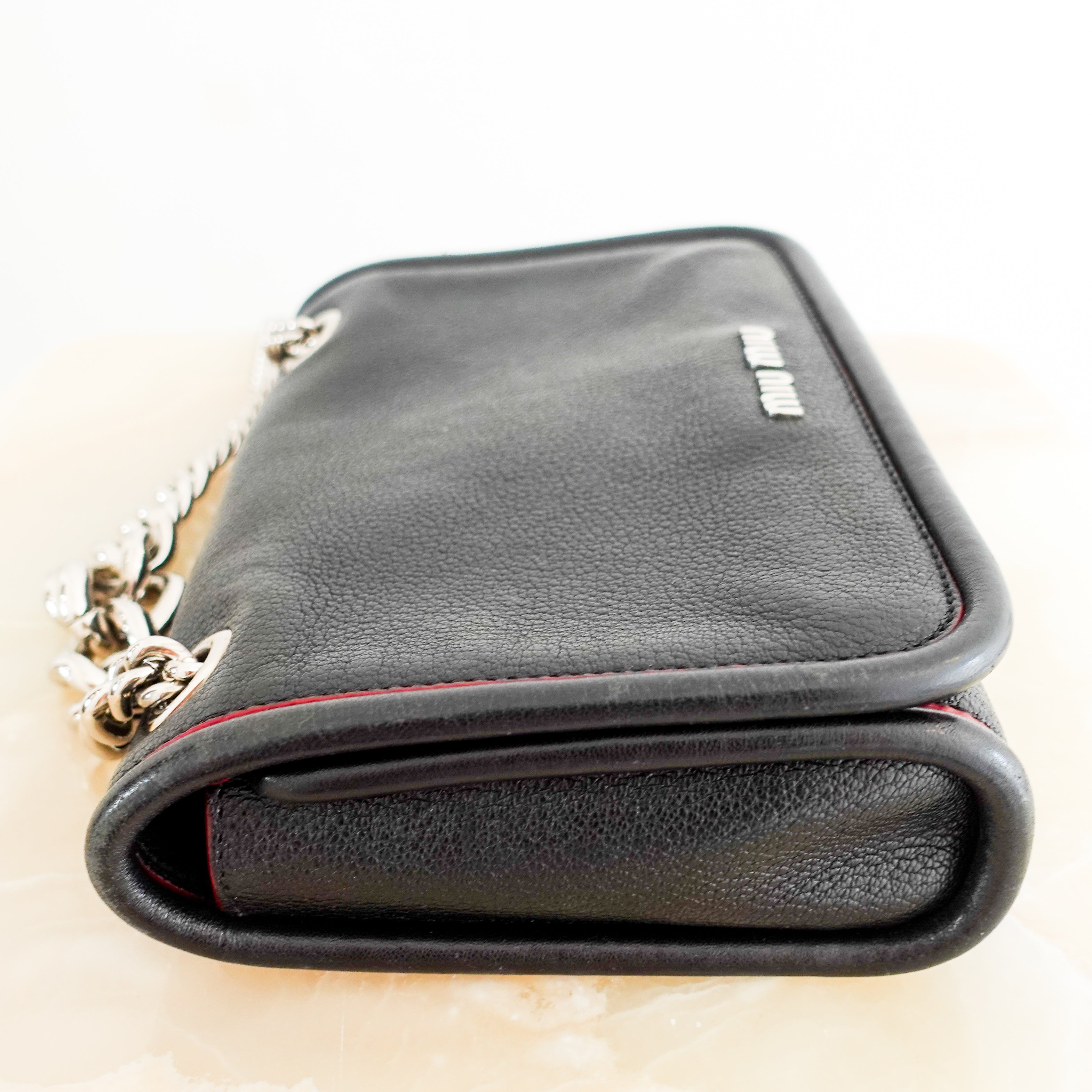 Black chain flap bag RRP £700