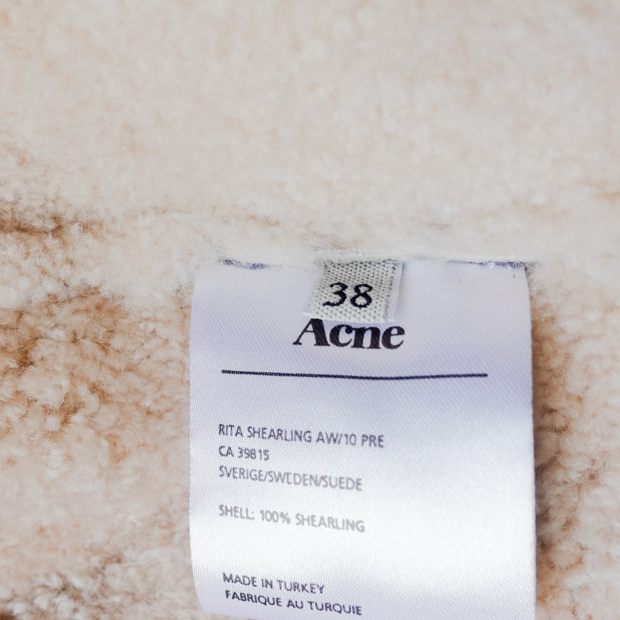 Acne Studios Shearling Cropped Coat RRP £1200| Authentic Preloved - Reloved Again