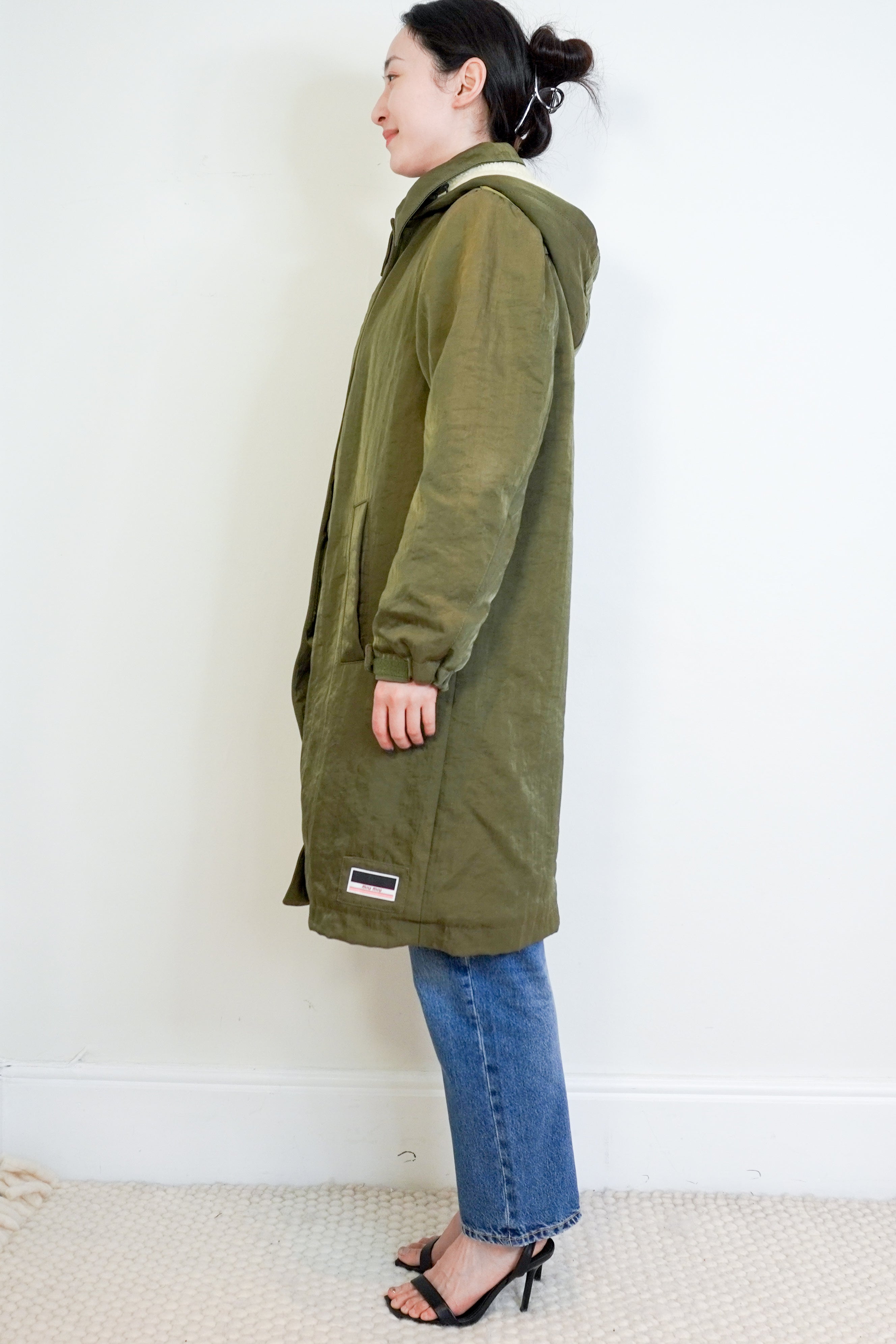 Miu Miu Green Fleece Lined Parka RRP £2000 | Authentic Preloved