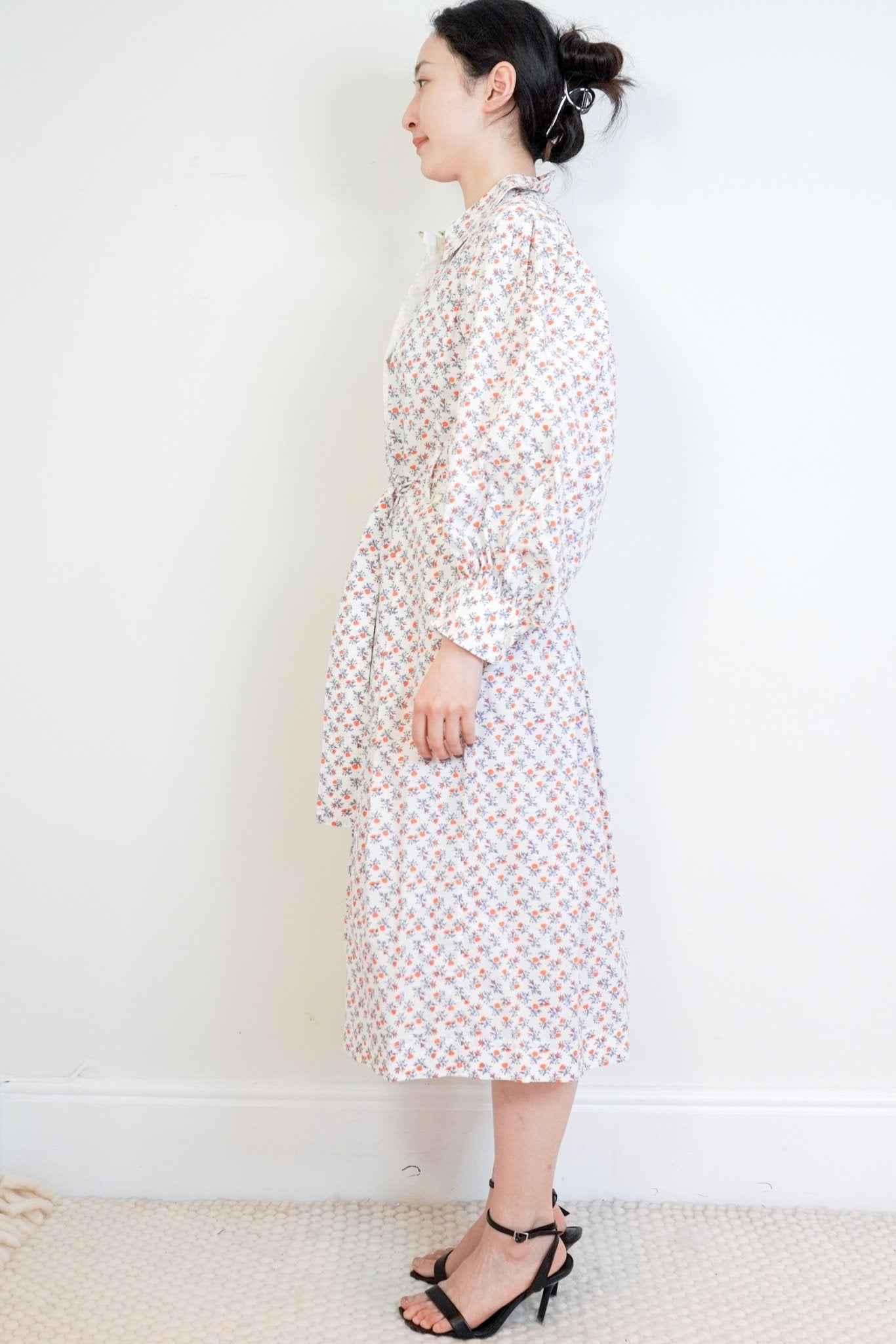 Thierry Colson White & Orange Floral Dress RRP £450 | Authentic & Preloved - Reloved Again
