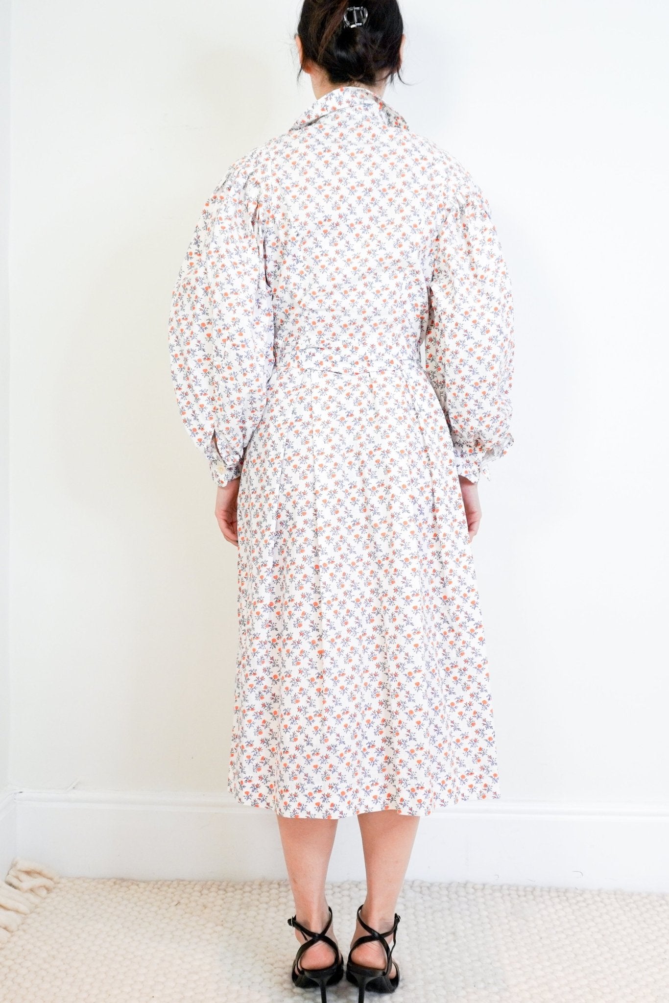 Thierry Colson White & Orange Floral Dress RRP £450 | Authentic & Preloved - Reloved Again