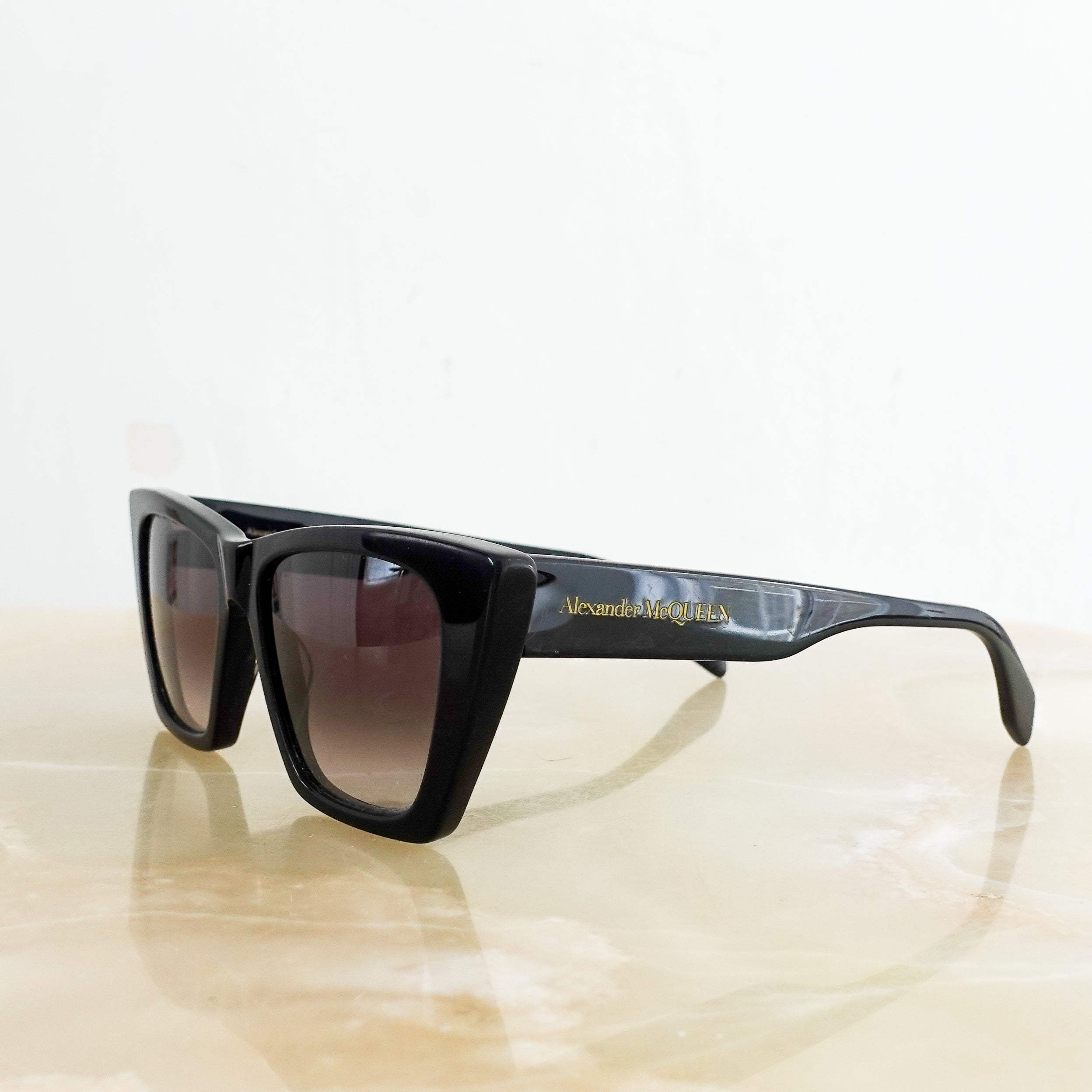 Alexander McQueen Black Sunglasses RRP £225 | Preloved Authentic