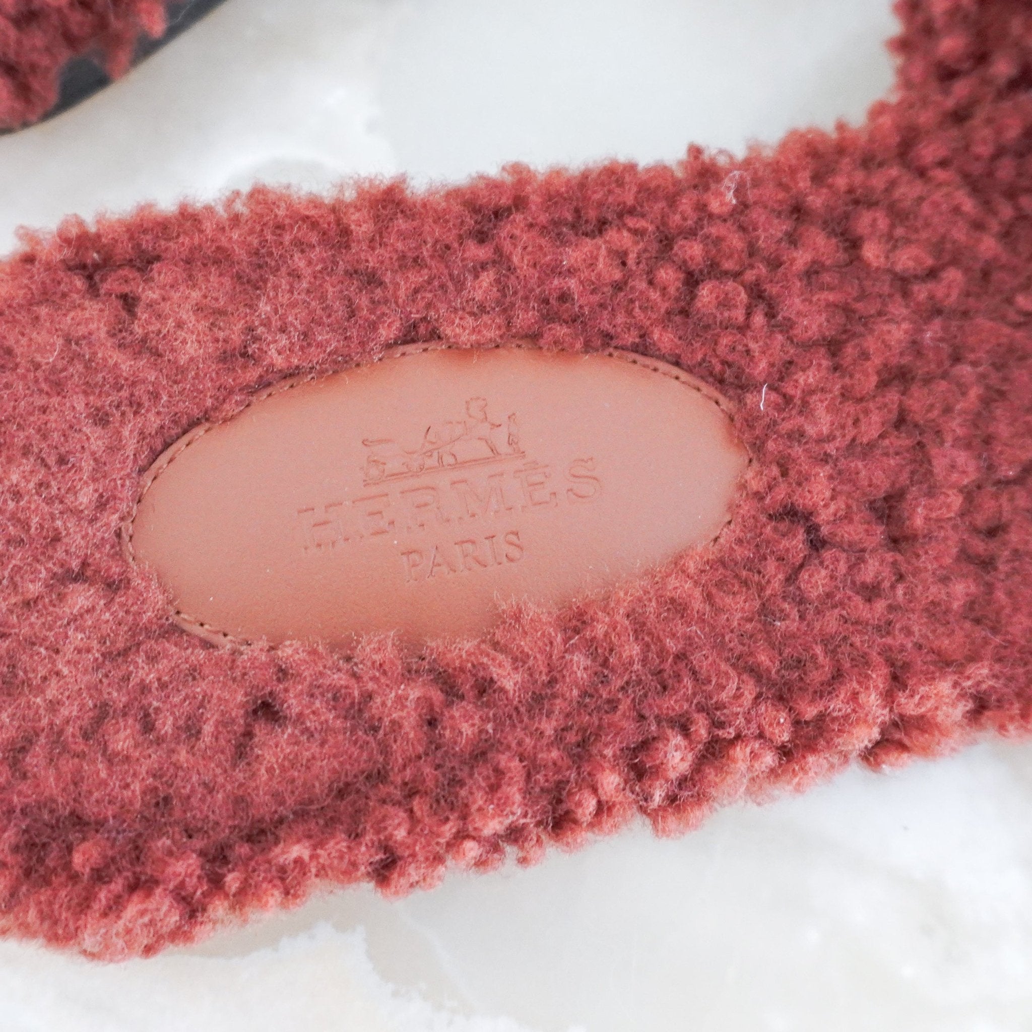 Hermes Oran Brown Shearling Sandals (RRP £1000) | Authentic Preloved - Reloved Again