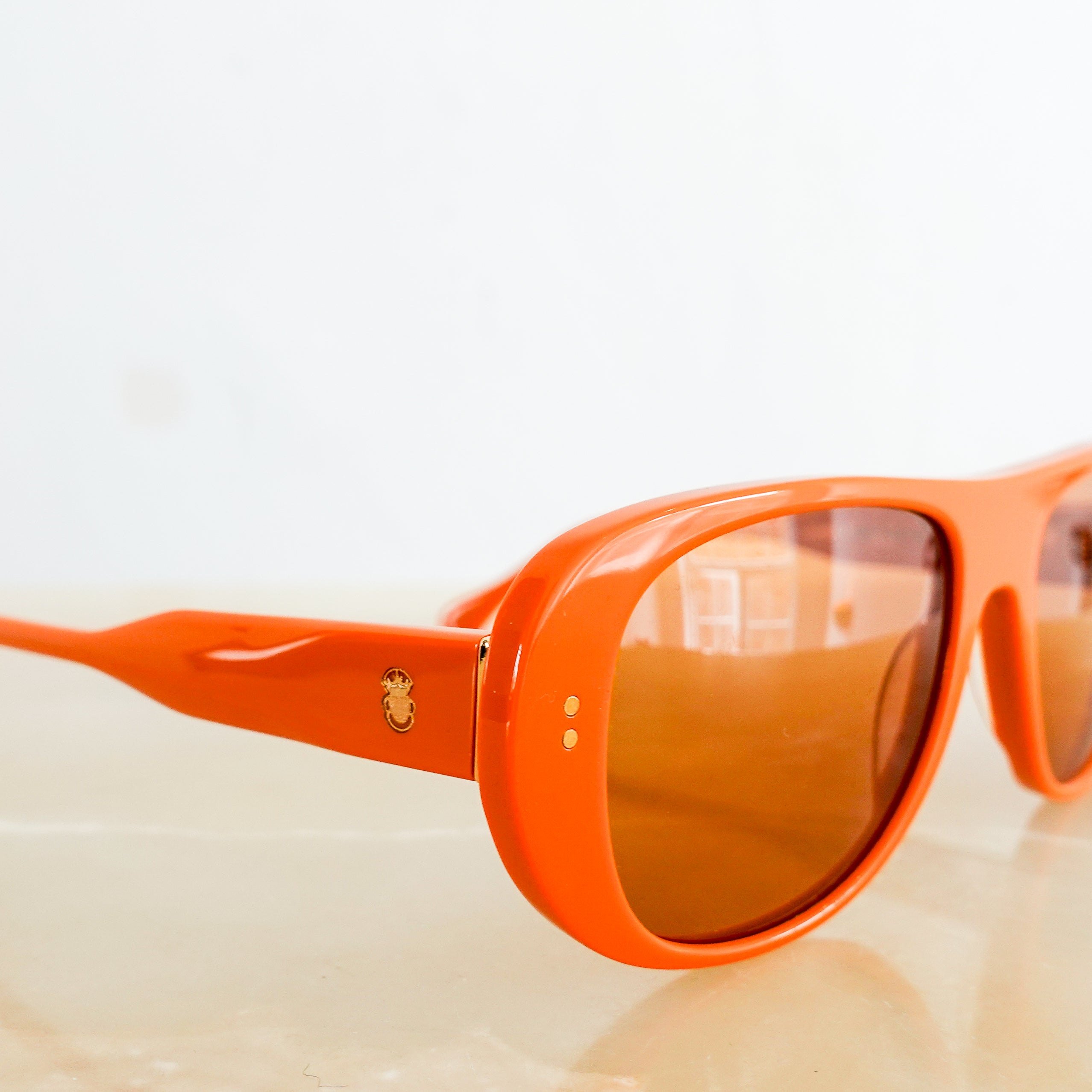 Claris Virot Orange Madura Sunglasses RRP £175 | Preloved Authentic