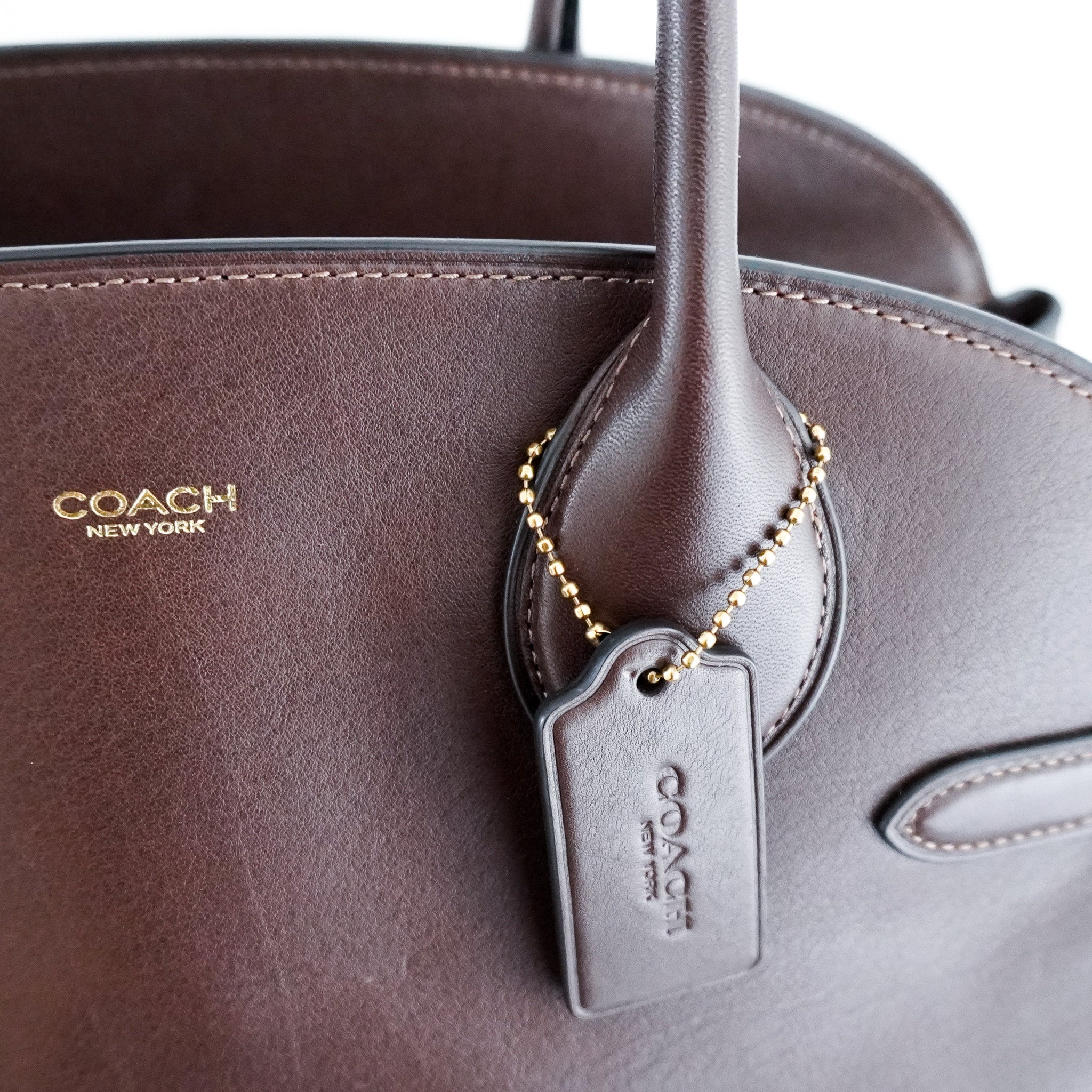 CURRENT SEASON Coach Soft Empire Carryall Bag 40 in Brass Merlot RRP £695 | Authentic Preloved