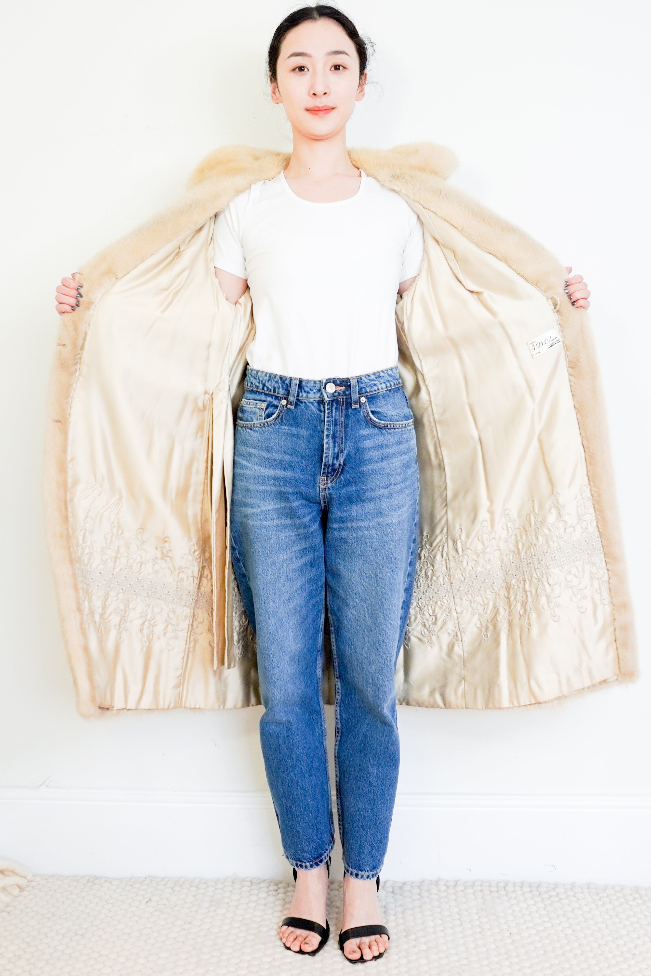 Vintage Beige Mink Coat RRP £1K | Authentic Preloved