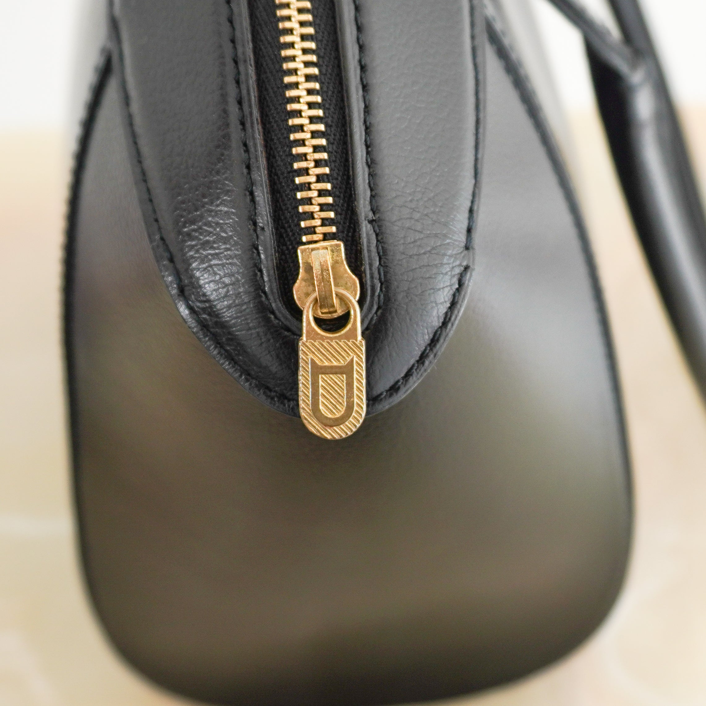 Delvaux Vintage Charme Bag in Black Calf Leather with Gold-Tone Hardware (RRP £3700) | Authentic Preloved