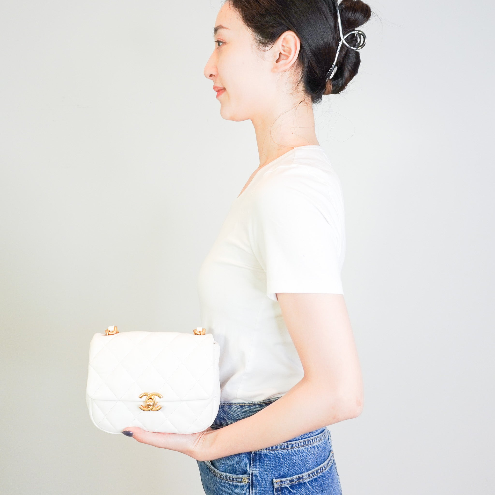 Chanel White Lambskin Flap Bag RRP £5000 | Authentic Preloved - Reloved Again