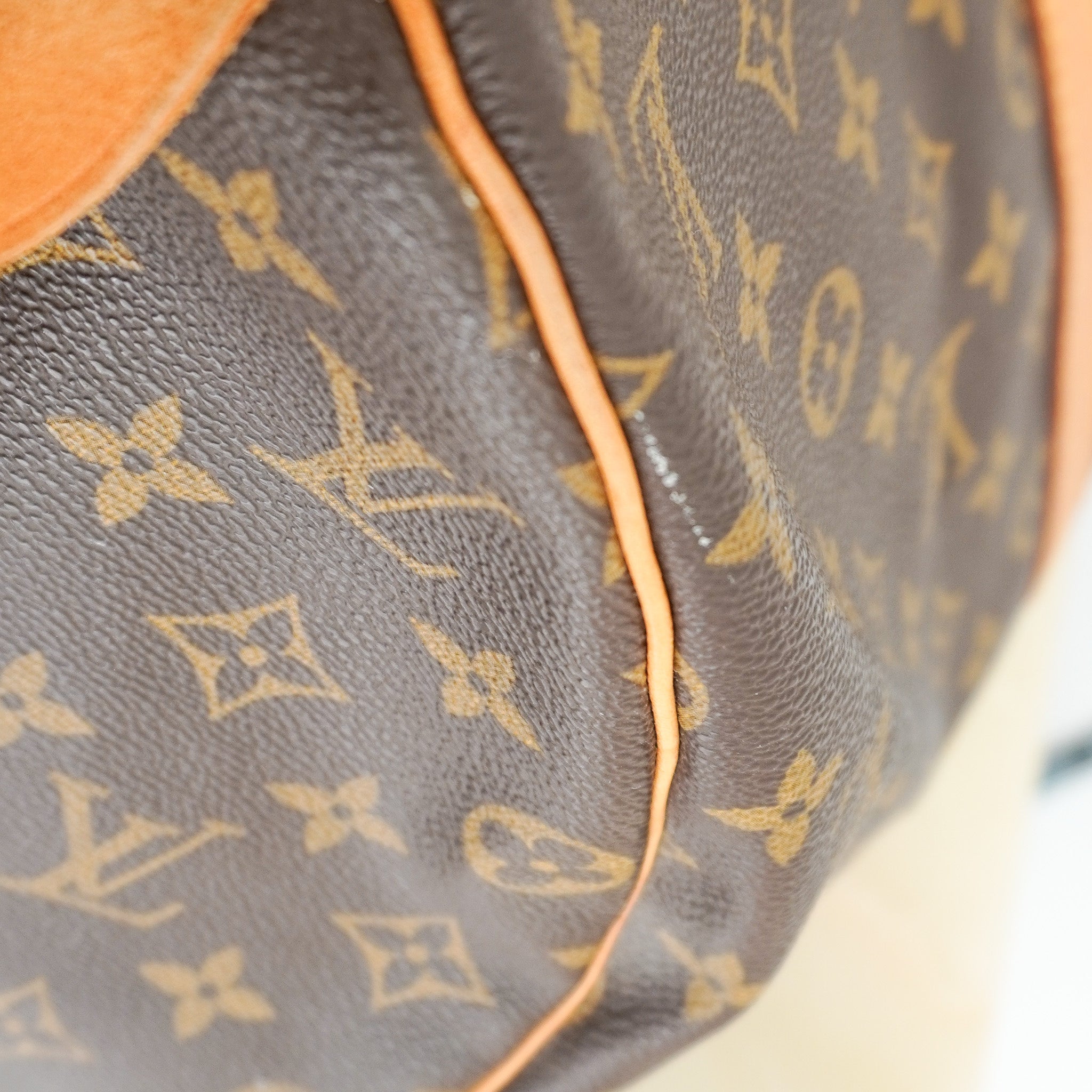 Louis Vuitton Keepall Bandoulière 45 in Brown Monogram Canvas with Vachetta Leather (RRP £1960) | Authentic Preloved
