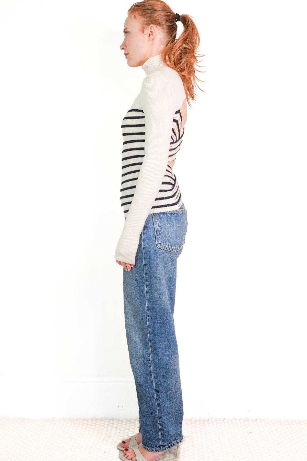 Jean Paul Gaultier Striped Cutout Top (RRP £370) | Authentic Preloved - Reloved Again
