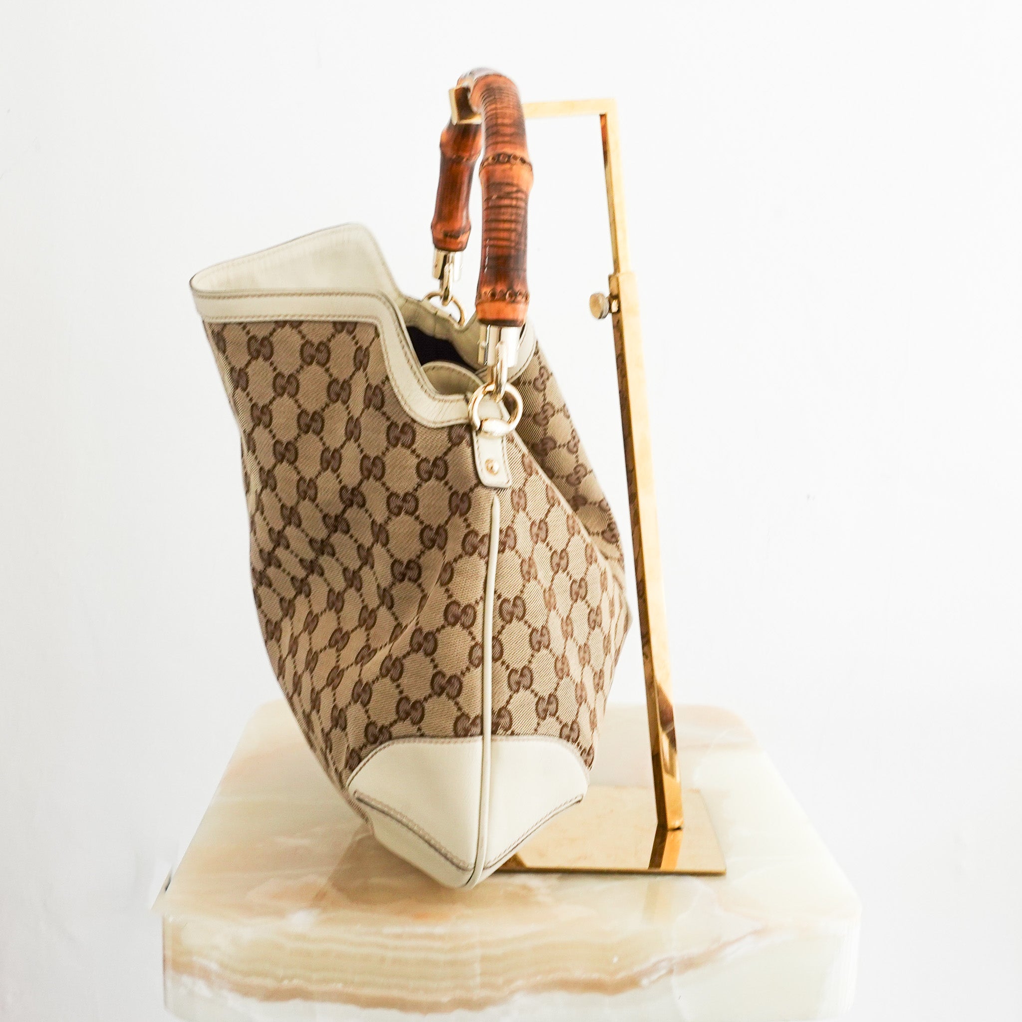 Bamboo top handle hobo bag RRP £700