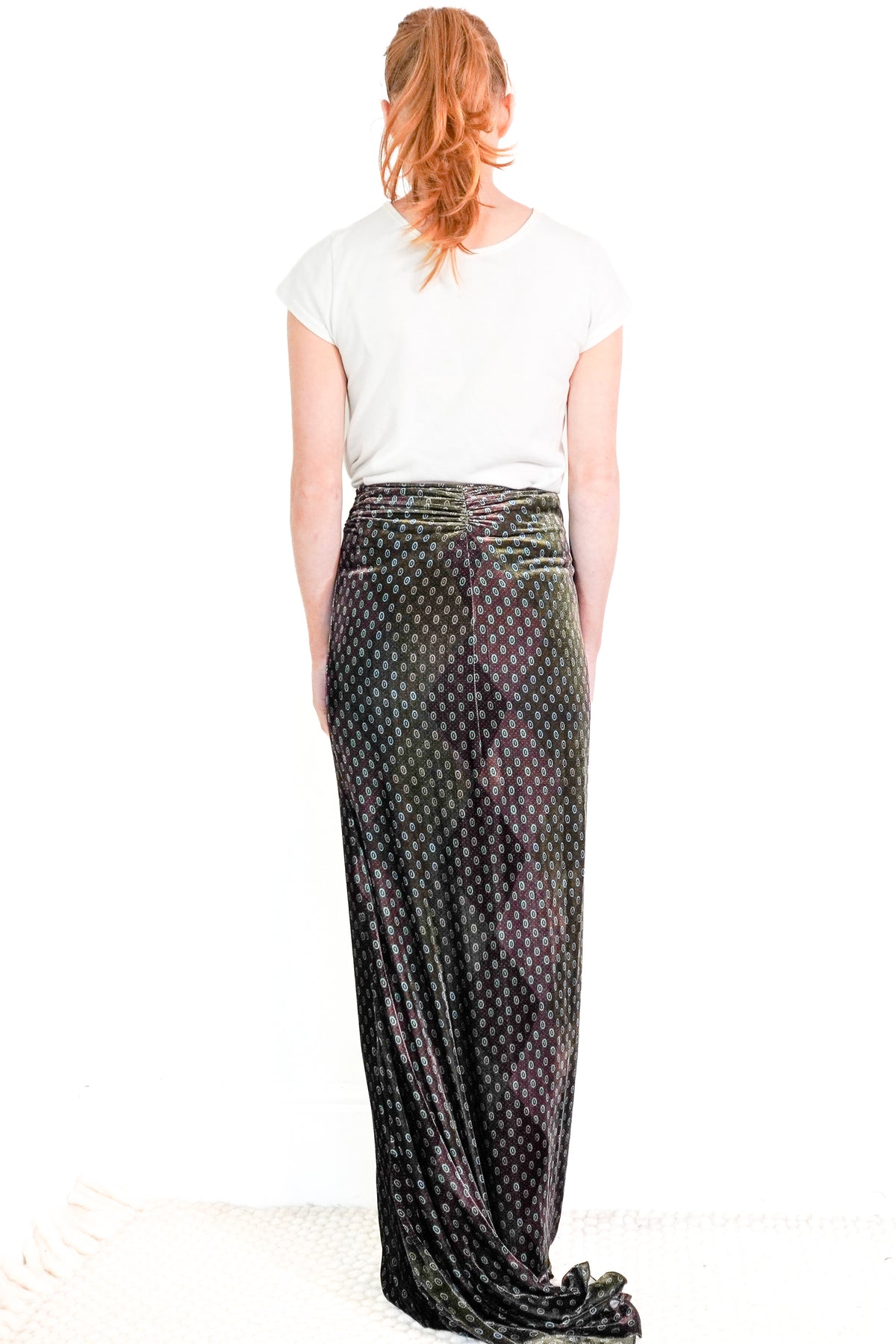 Dries Van Noten Printed Velvet Salix Skirt (RRP £1200) | Authentic Preloved