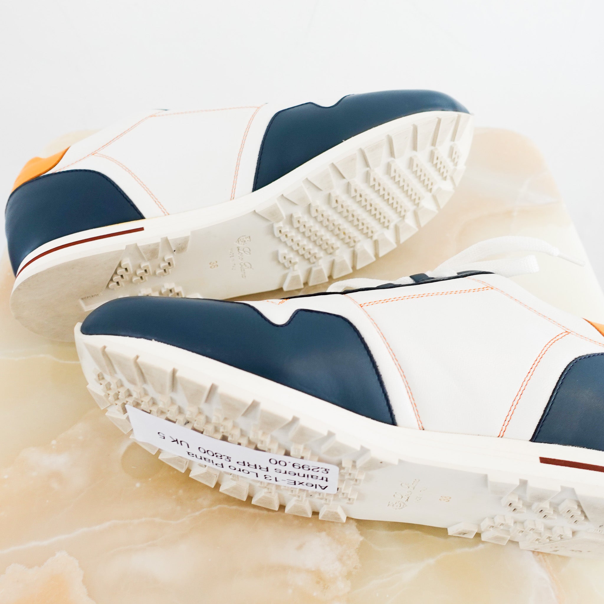 Loro Piana Leather Trainers RRP £800 | Authentic Preloved - Reloved Again