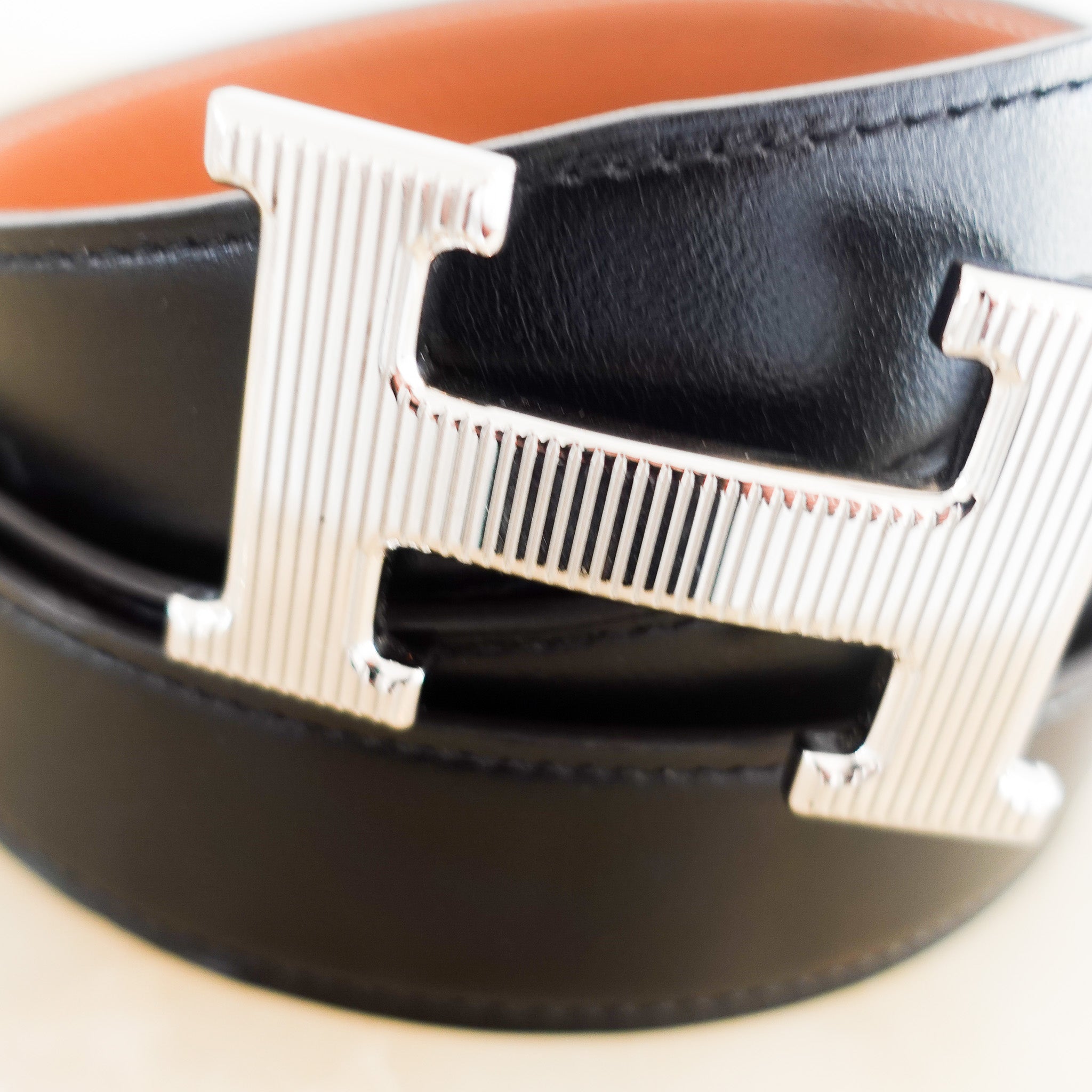 Hermes H Logo reversible belt in black RRP £800 | Authentic Preloved