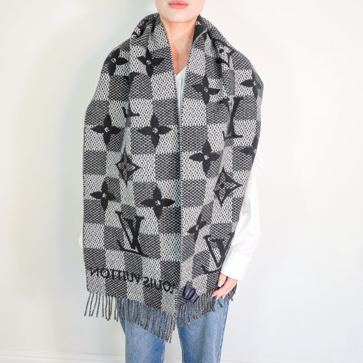 Louis Vuitton Monogram Check Scarf (RRP £650) | FINAL SALE Authentic Preloved - Reloved Again