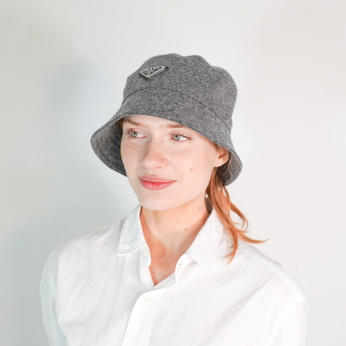 Prada grey bucket hat RRP £520 | Authentic Preloved FINAL SALE NO RETURN - Reloved Again