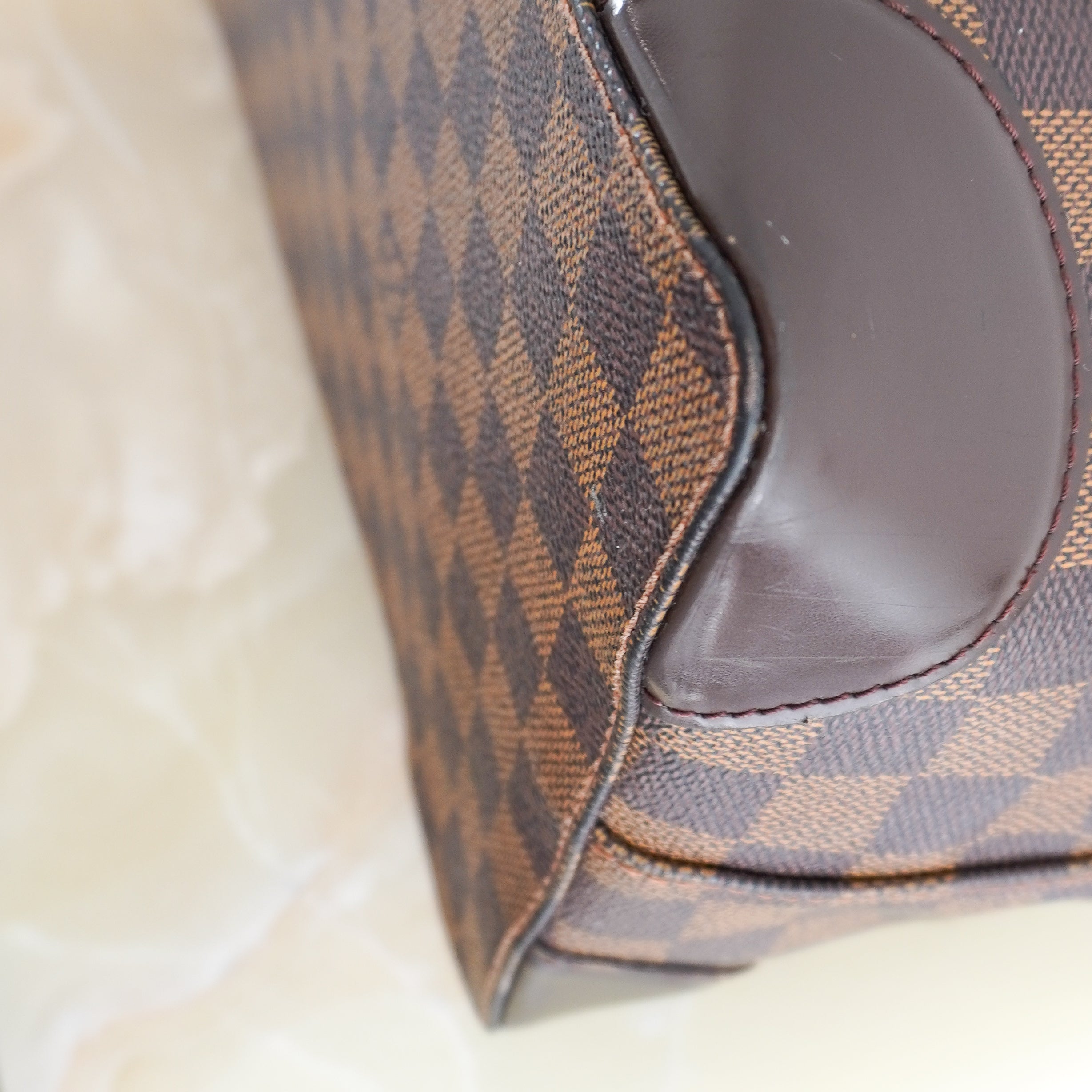 Louis Vuitton Hampstead MM Damier Ebene Tote Bag in Brown (RRP £1020) | Authentic Preloved