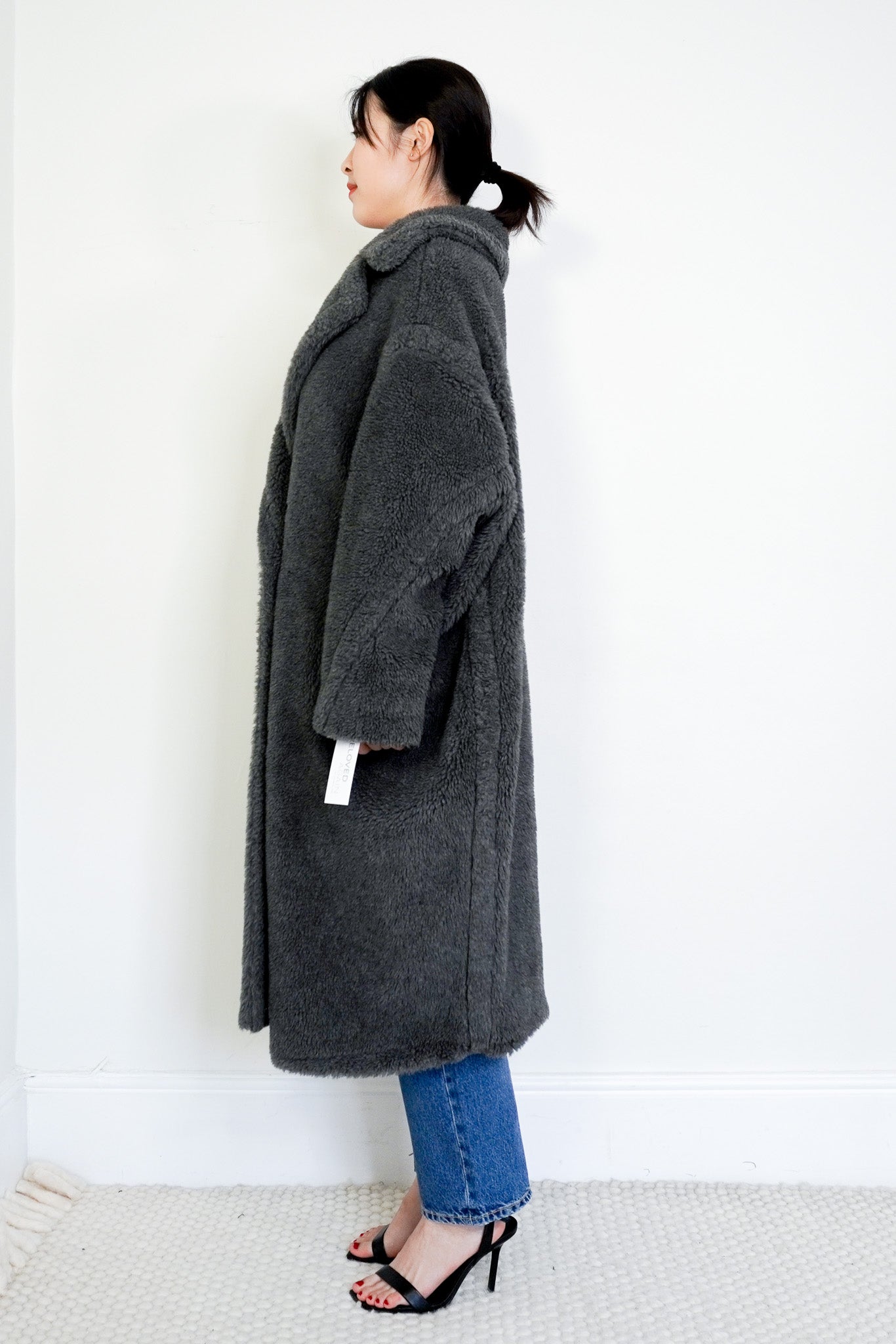 Max Mara Grey Teddy Bear Coat RRP £2580 | Authentic Preloved - Reloved Again