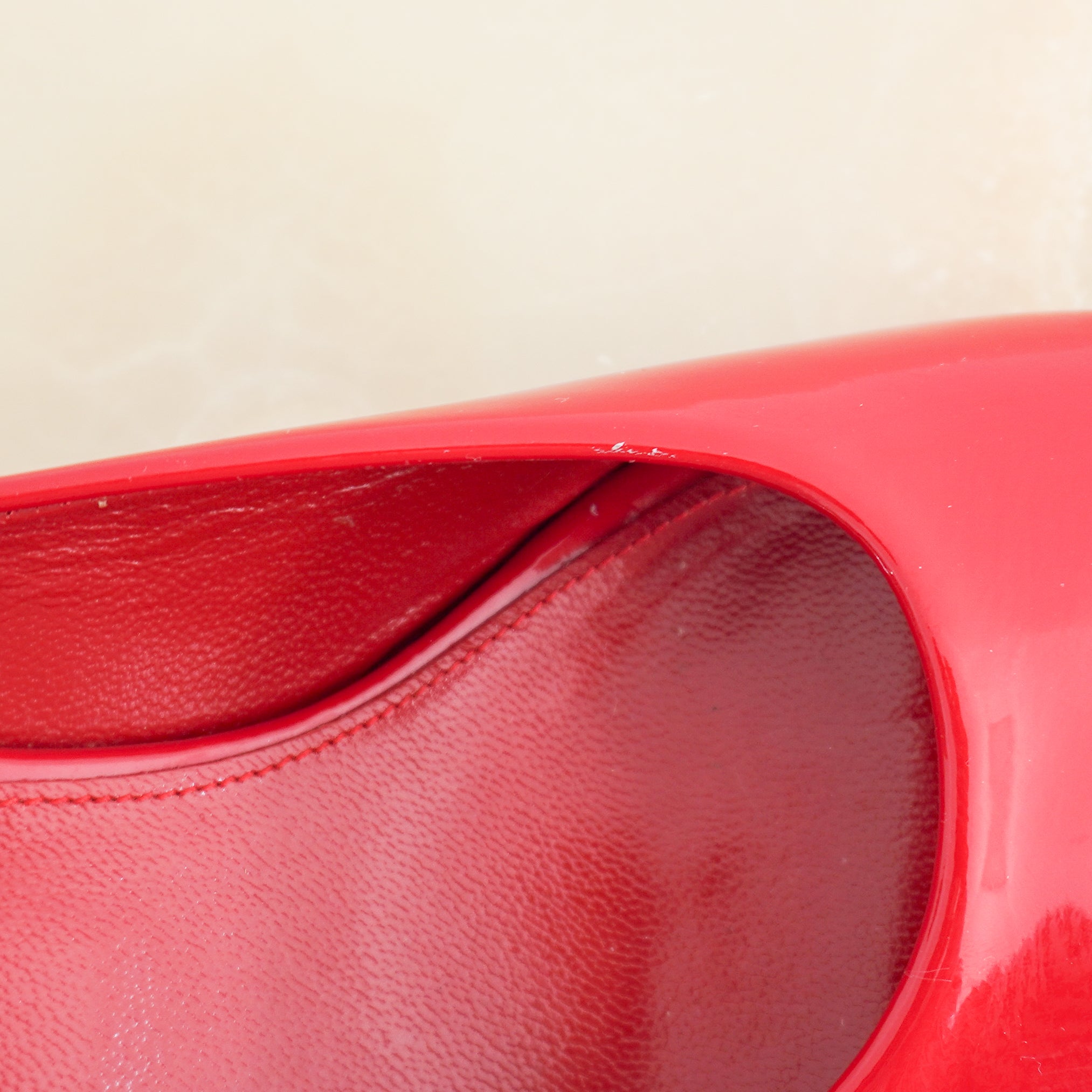 Dries Van Noten Red Patent Leather Wedge Mules (RRP £396) | Authentic Preloved