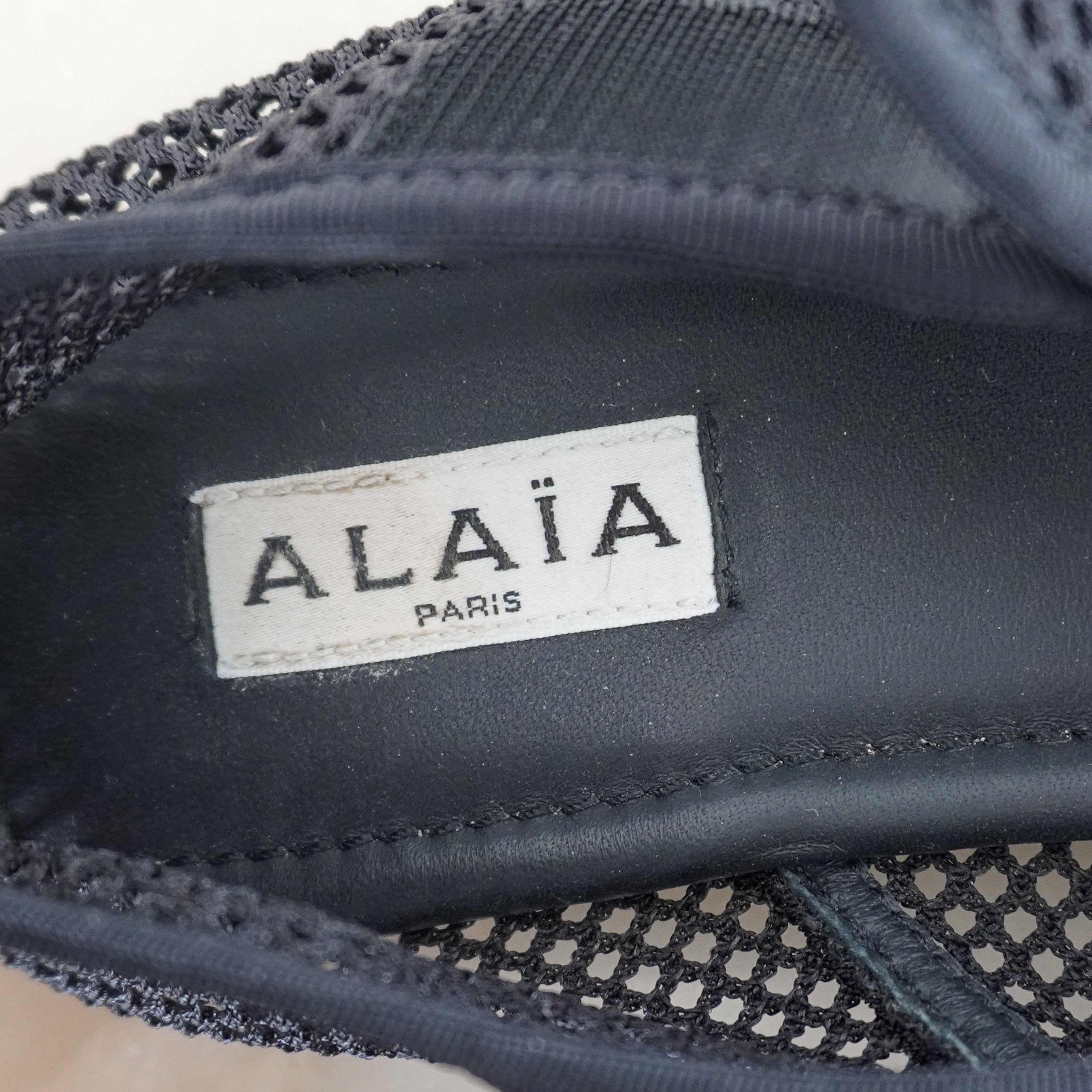 Alaïa Black Mesh Ballet Flats (RRP £650) | Authentic Preloved