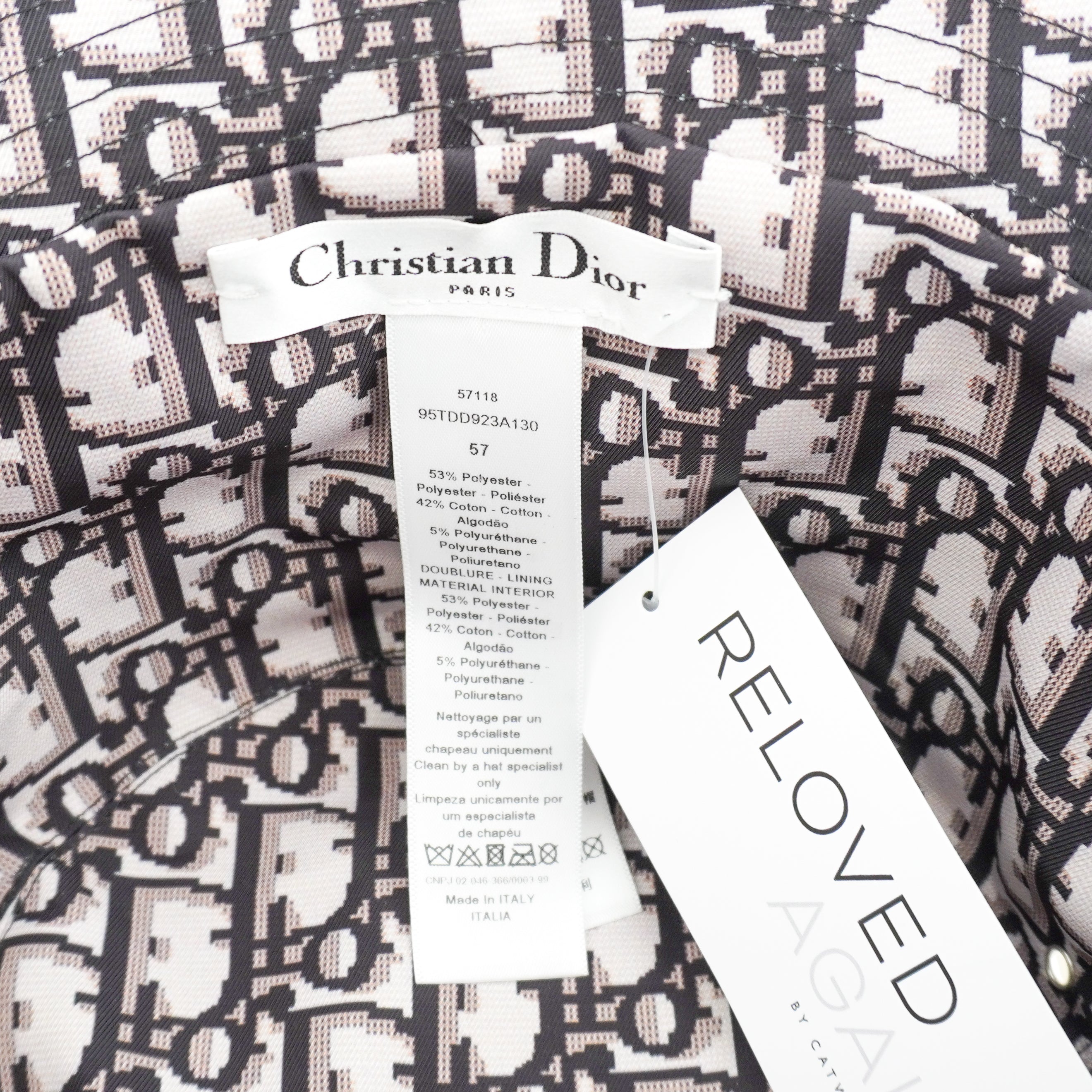 Dior Reversible Teddy-D Small Brim Bucket Hat in Black (RRP £660) | Authentic Preloved FINAL SALE