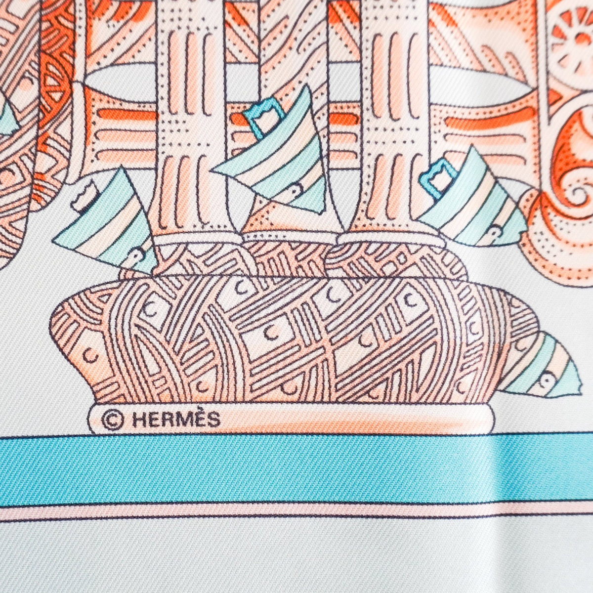 Hermès Carré 90 Rencontre Océane Silk Scarf (RRP £520) | FINAL SALE Authentic Preloved - Reloved Again