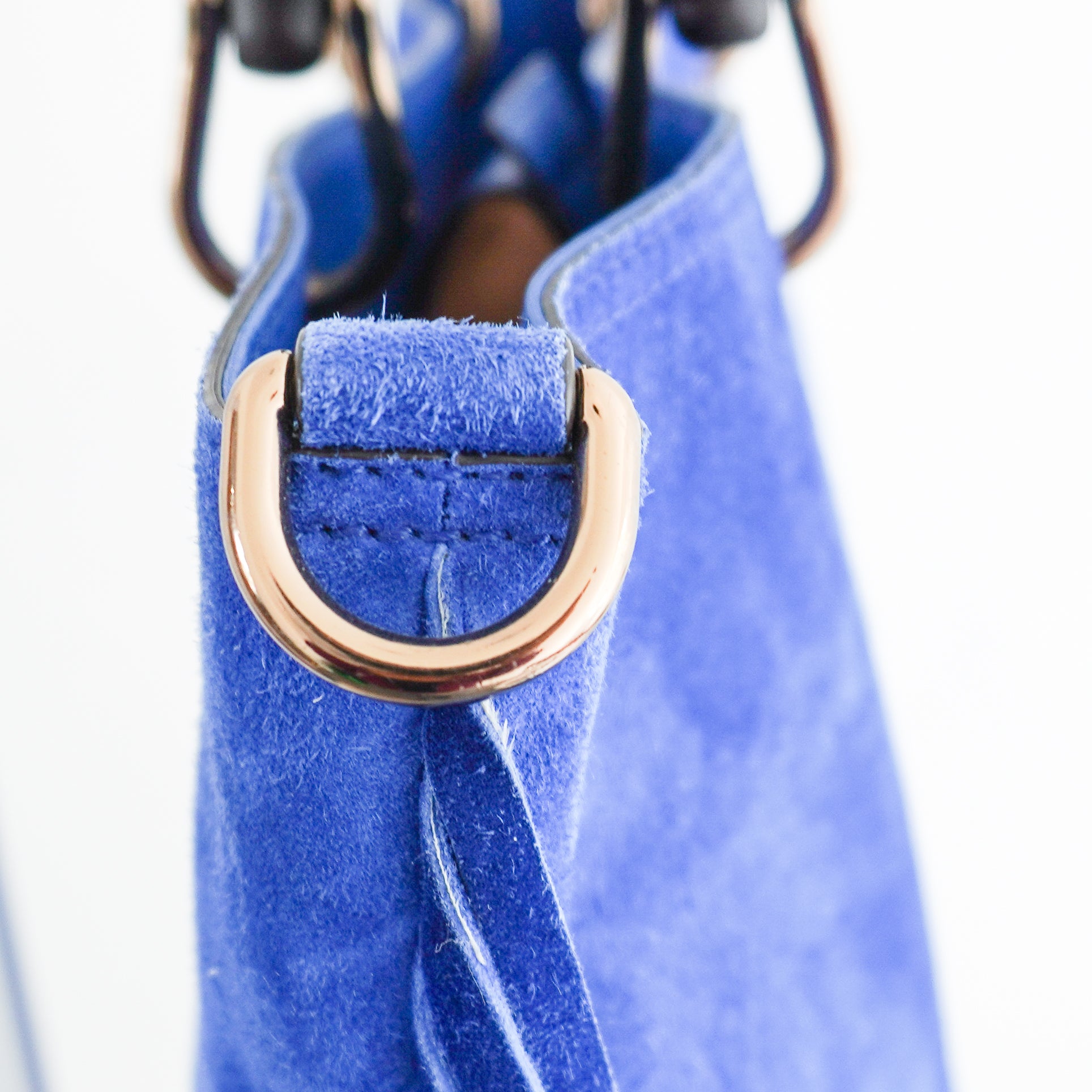 Gucci Blue Suede Borsa Bamboo Shopper Bag (RRP £1200) | Authentic Preloved - Reloved Again