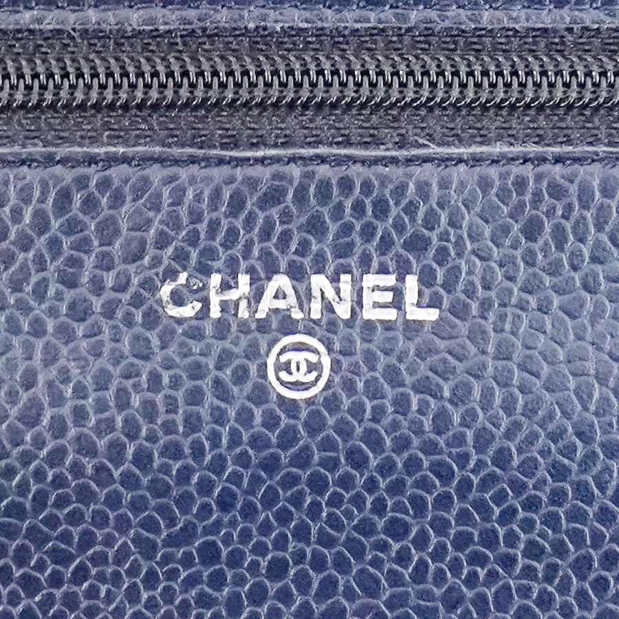 Chanel WOC Classic Navy Silver Hardware (RRP £2930) | Authentic Preloved