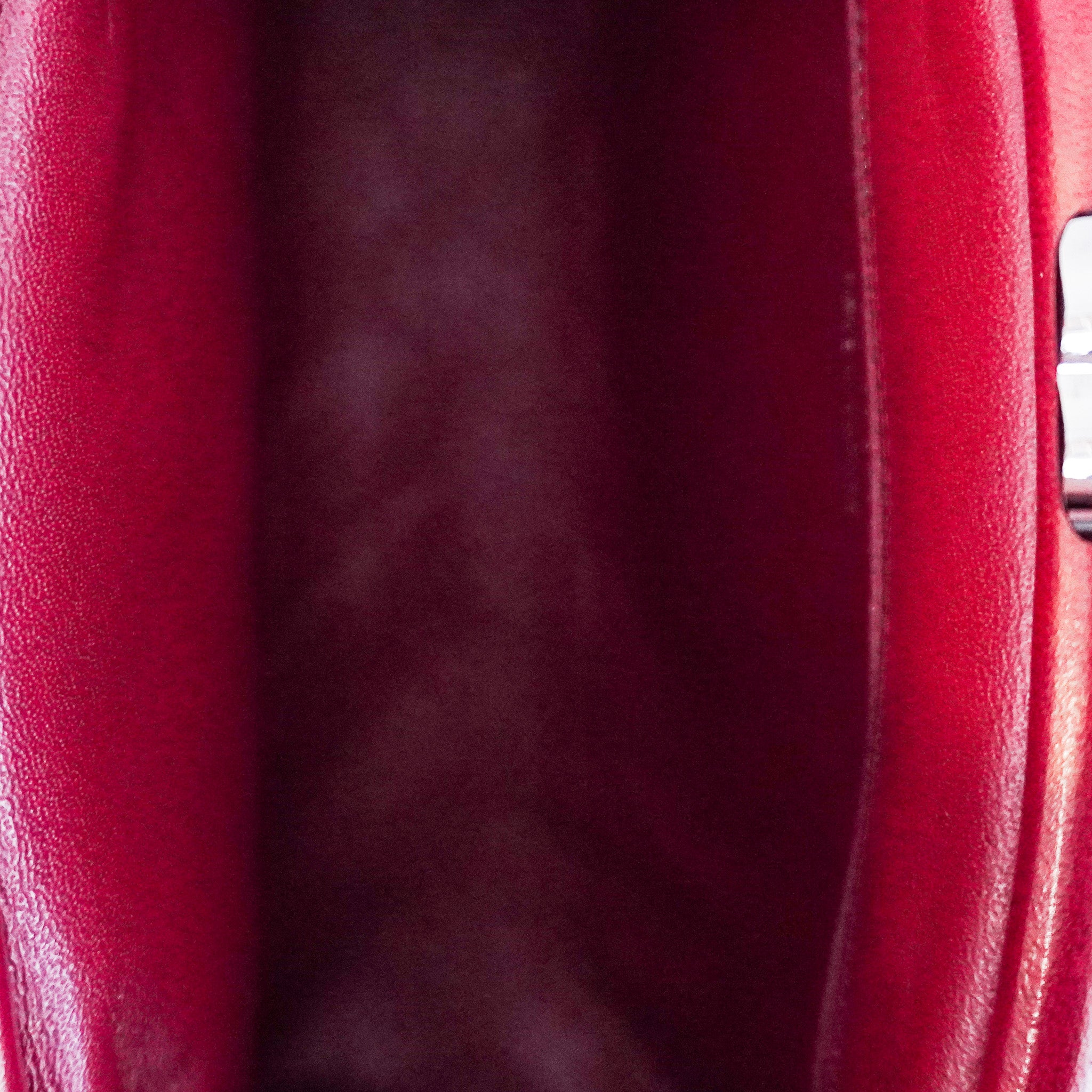 Chanel Quilted Kisslock Lambskin Clutch in Burgundy | Authentic Preloved - Reloved Again