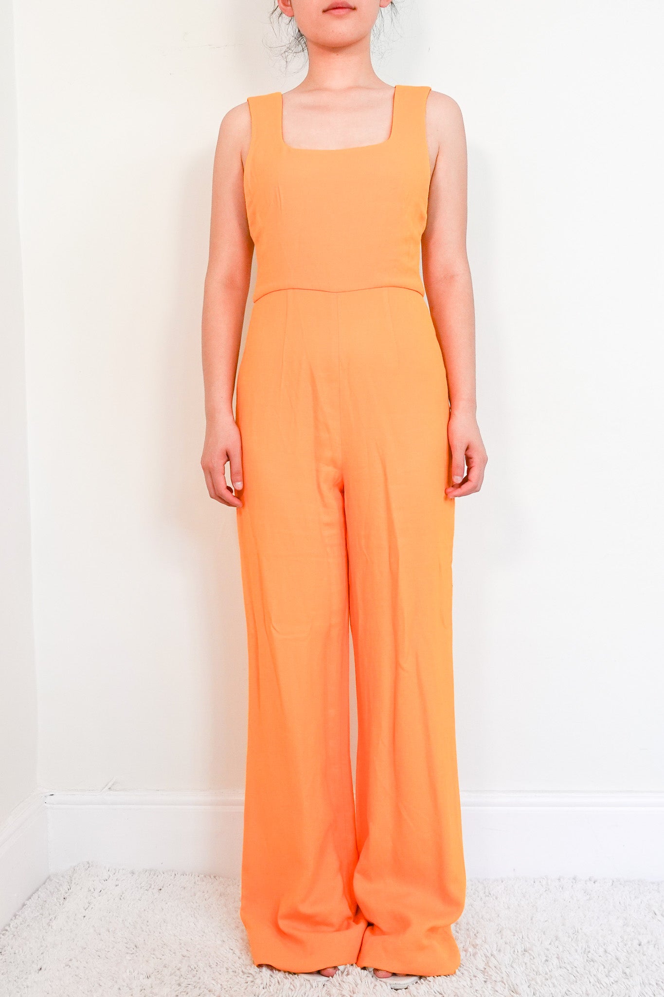Saloni Orange Jumpsuit RRP £400 - Reloved Again