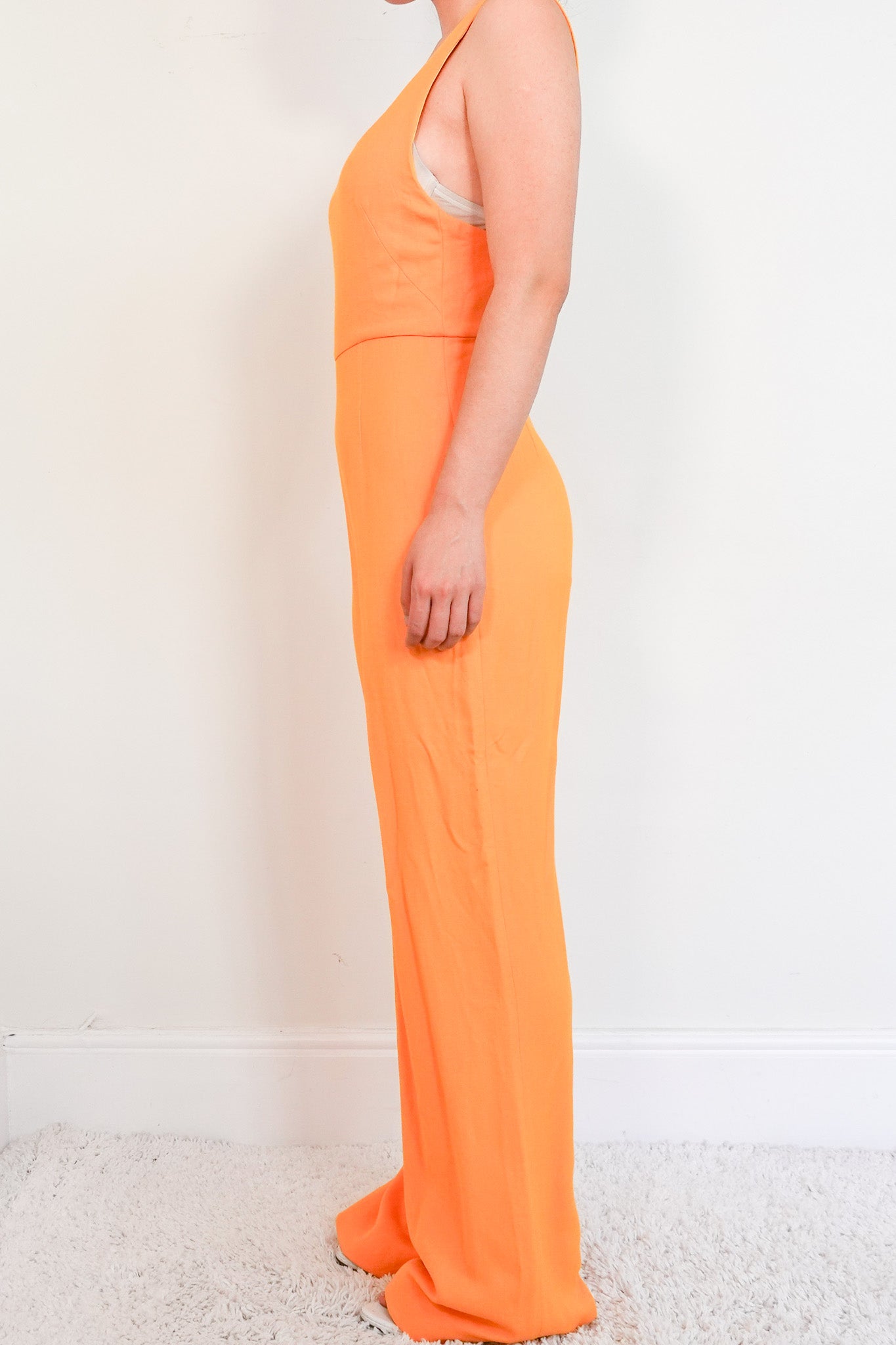 Saloni Orange Jumpsuit RRP £400 - Reloved Again