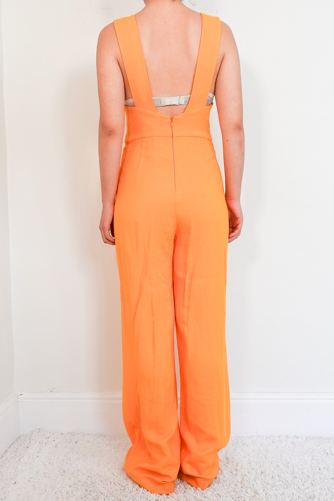 Saloni Orange Jumpsuit RRP £400 - Reloved Again