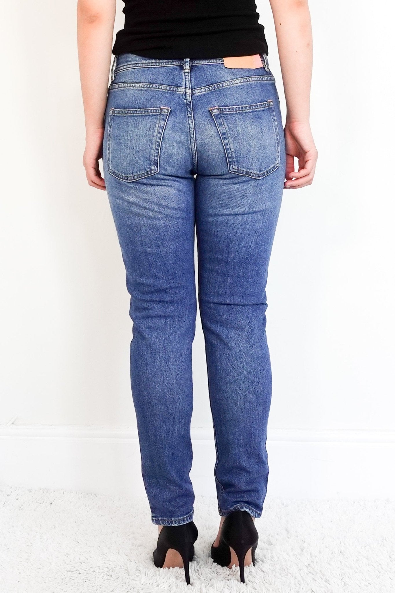 Melk Mid Blue AW18 Straight Leg Jeans RRP £200 - Reloved Again