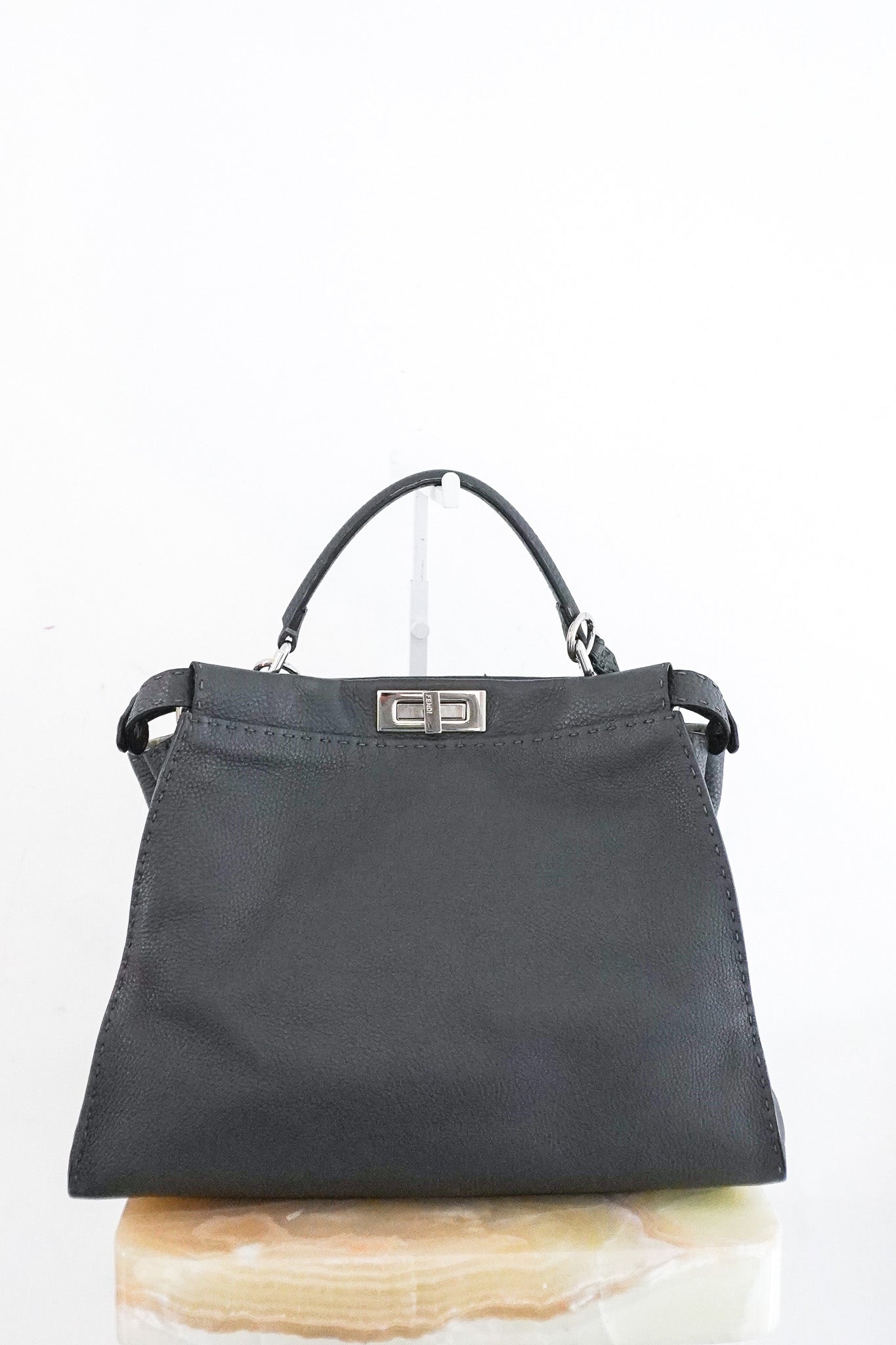 Fendi Selleria Grey Peekaboo Shoulder Bag RRP £4500 | Authentic Preloved - Reloved Again