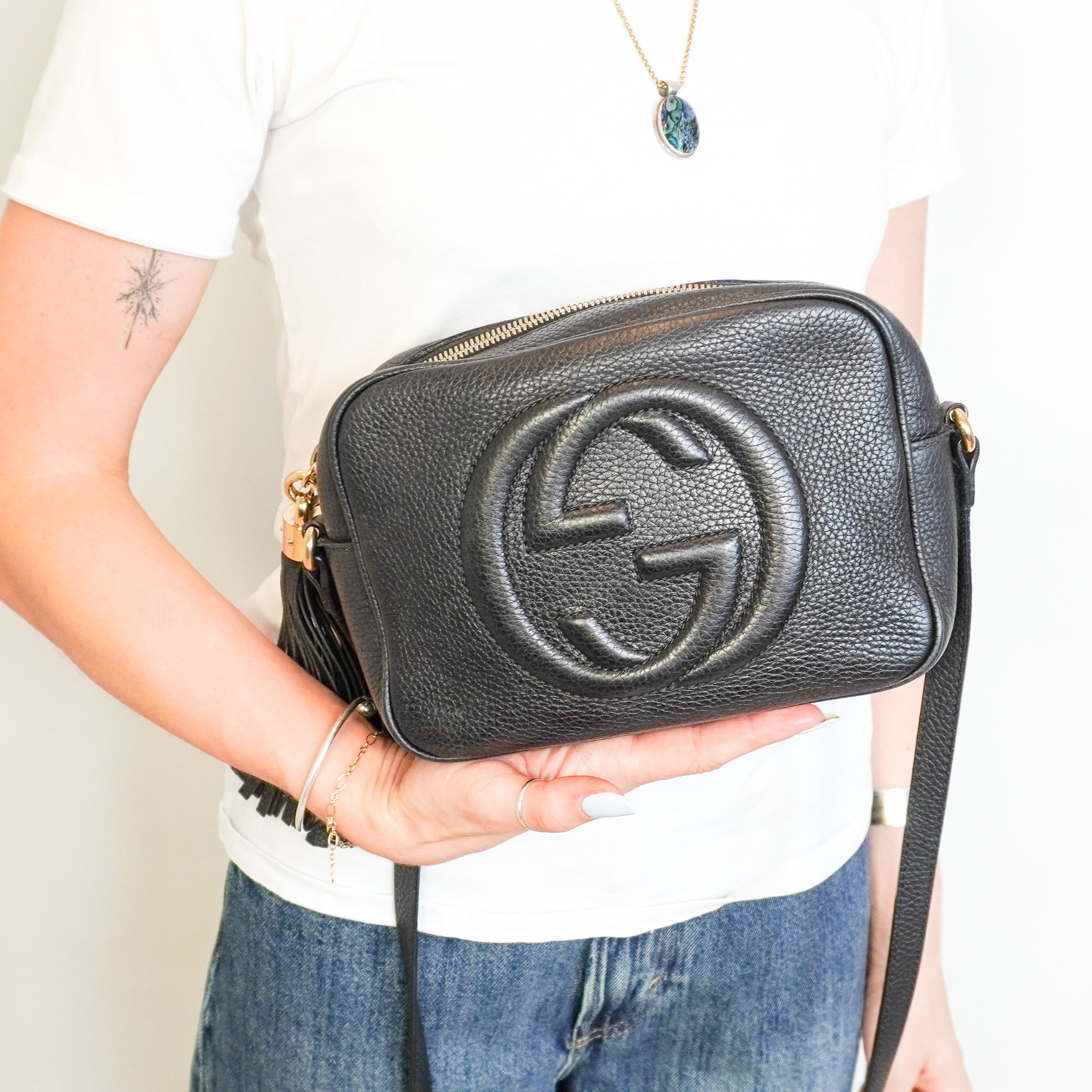 Gucci GG Soho Disco Crossbody Bag in Black (RRP £1200) | Authentic Preloved