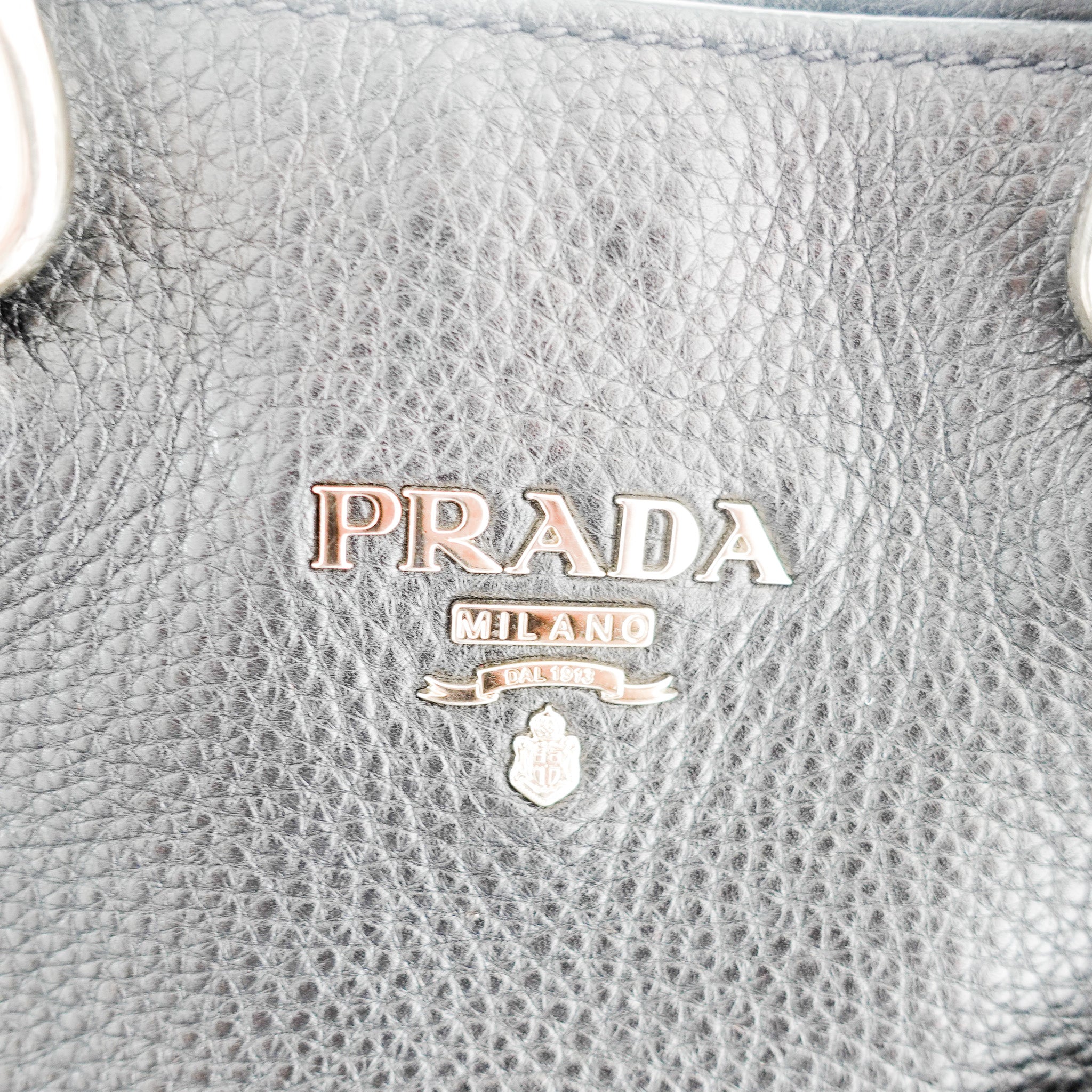 Prada Vitello Daino black Tote Bag | Authentic Preloved - Reloved Again