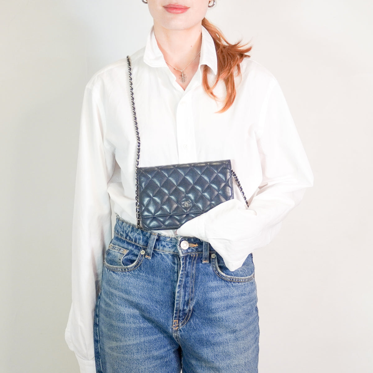 Chanel WOC Classic Navy Silver Hardware (RRP £2930) | Authentic Preloved