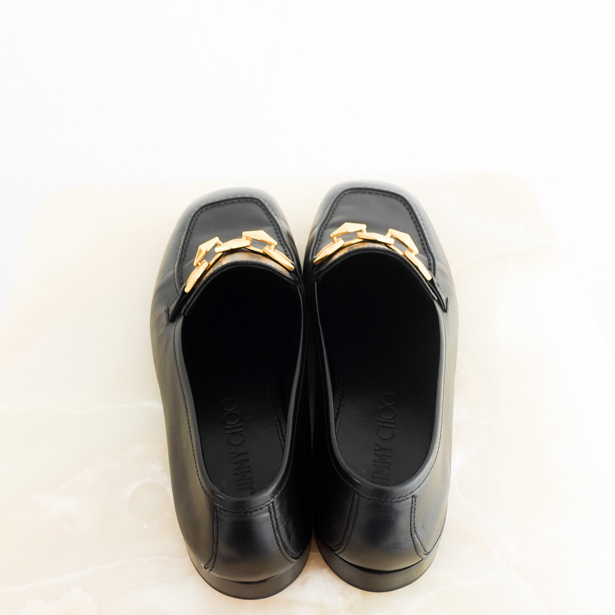 Jimmy Choo Tilda Leather Loafers RRP £800 | Authentic Preloved - Reloved Again