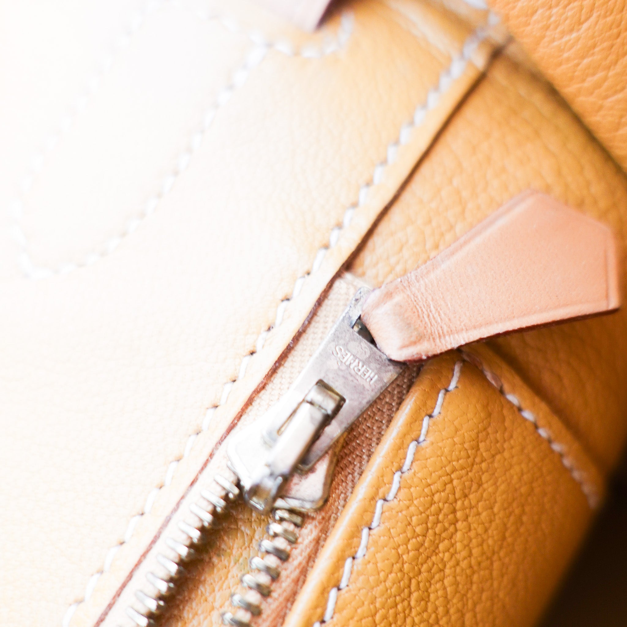 Hermès Birkin 30 in Vache Naturelle leather & Blue Jean toile | Authentic Preloved - Reloved Again