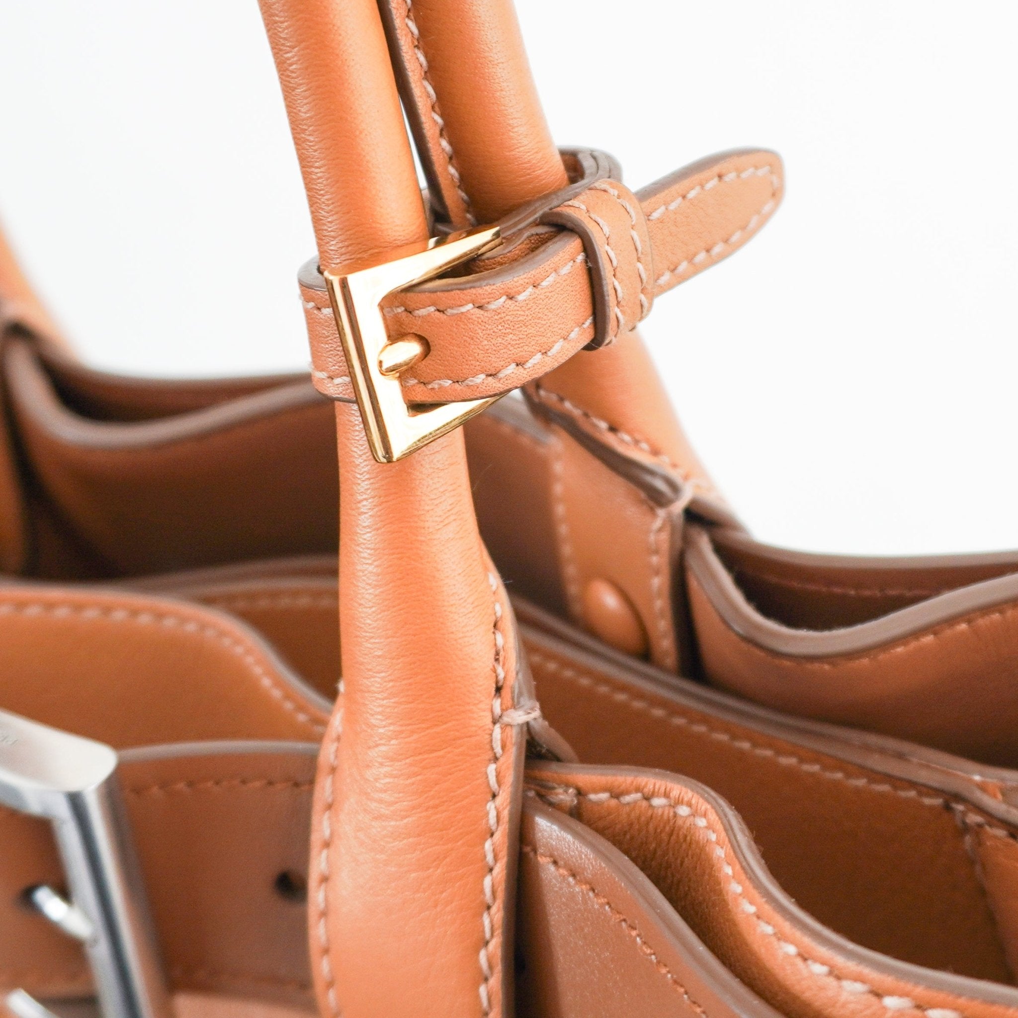 CURRENT SEASON Prada Large Brown Buckle Tote Bag (RRP £4500) | Authentic Preloved - Reloved Again