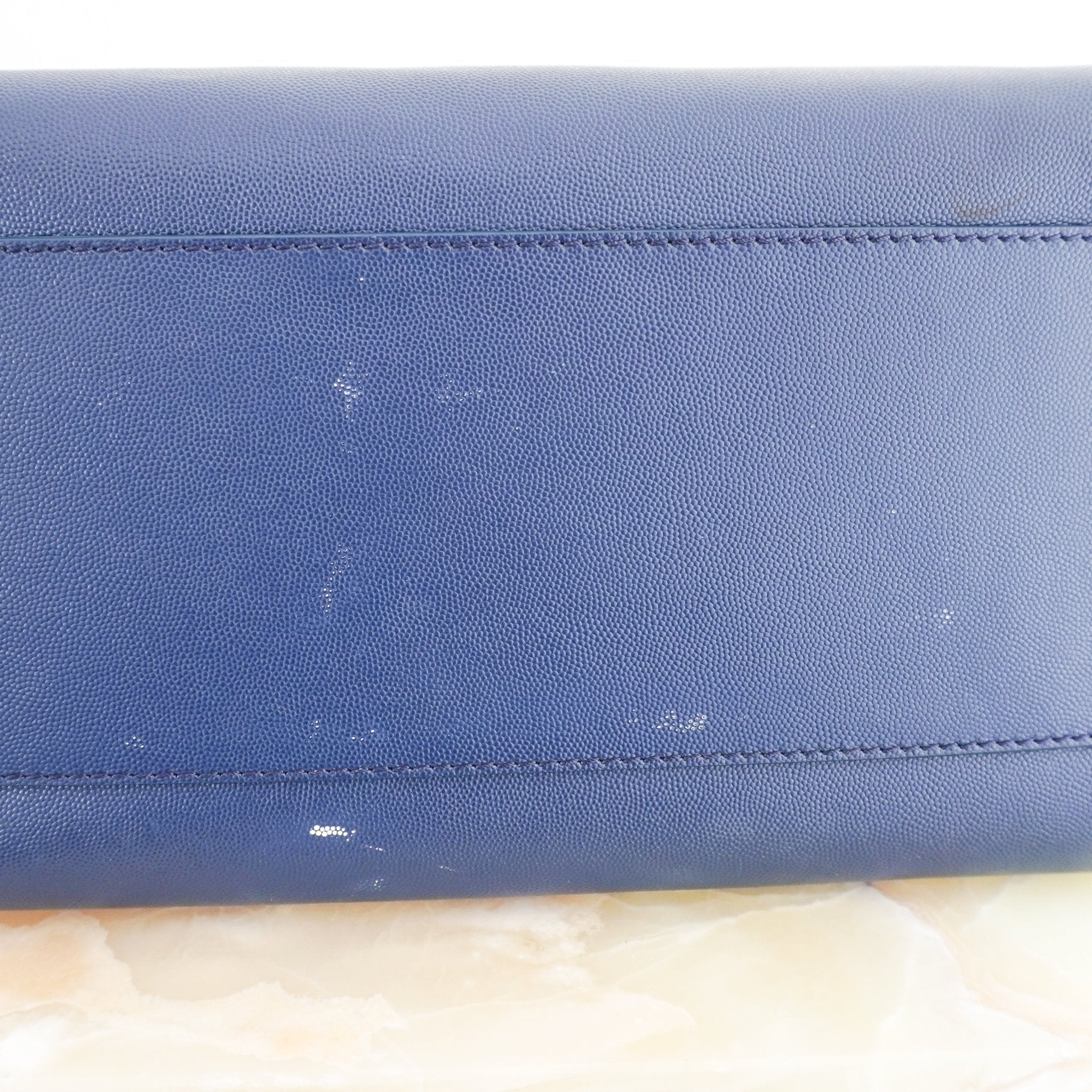 Chanel Blue Leather Deauville Tote Bag (RRP £3800) | Authentic Preloved - Reloved Again
