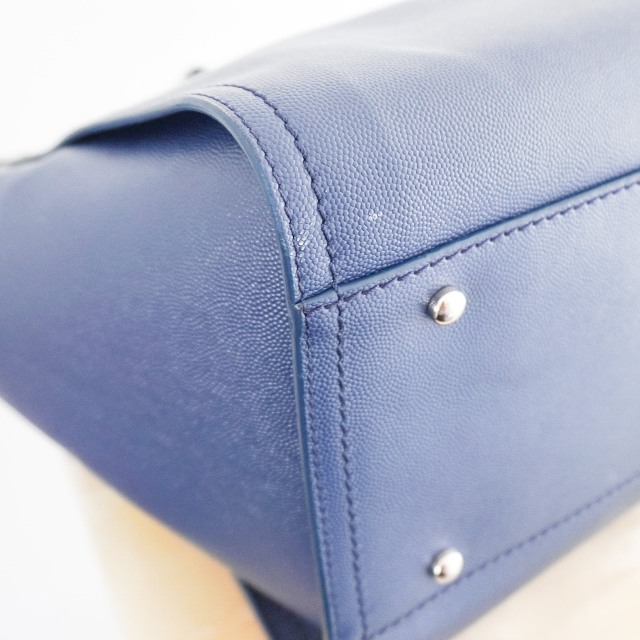 Chanel Blue Leather Deauville Tote Bag (RRP £3800) | Authentic Preloved - Reloved Again