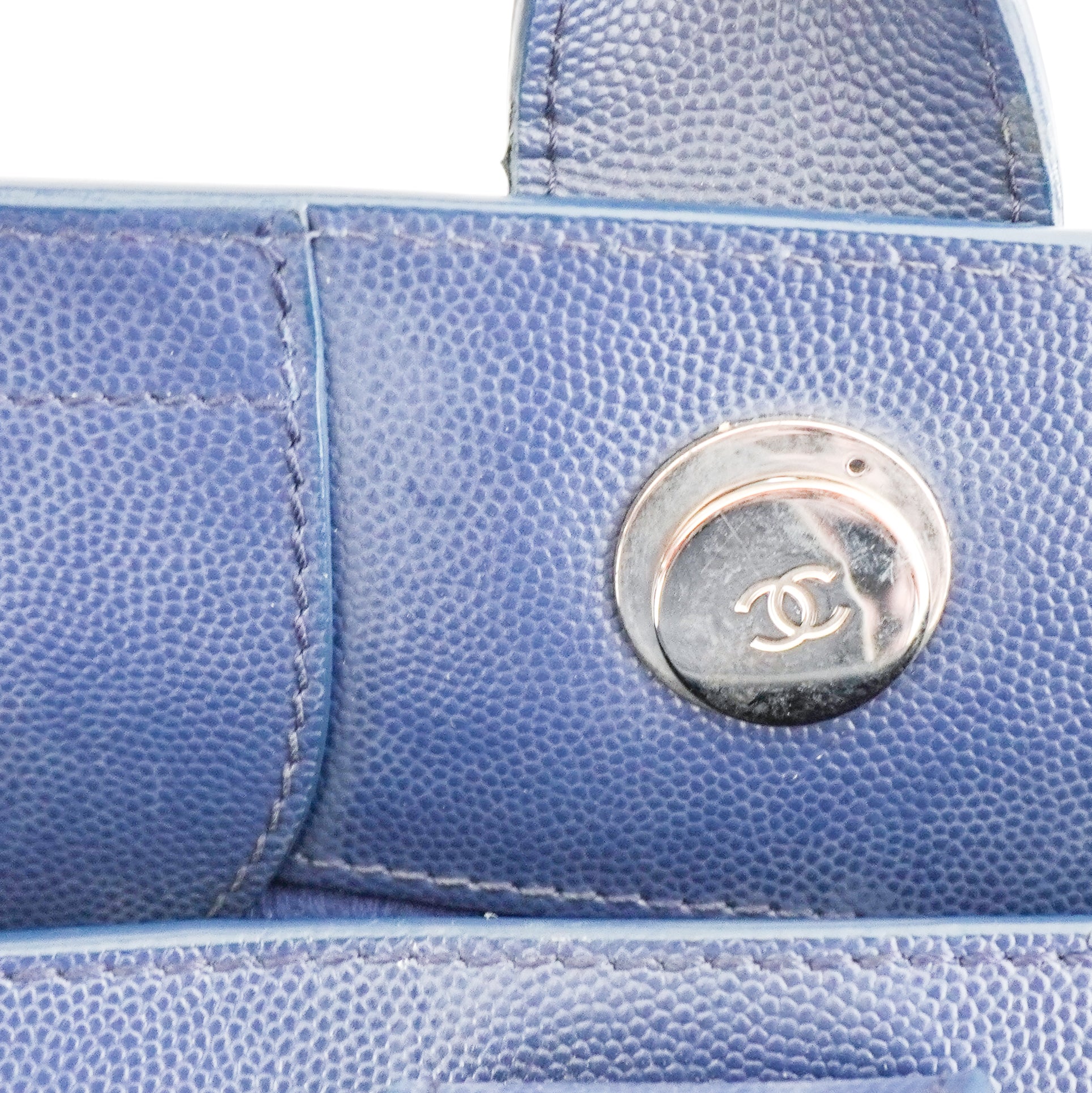 Chanel Blue Leather Deauville Tote Bag (RRP £3800) | Authentic Preloved - Reloved Again