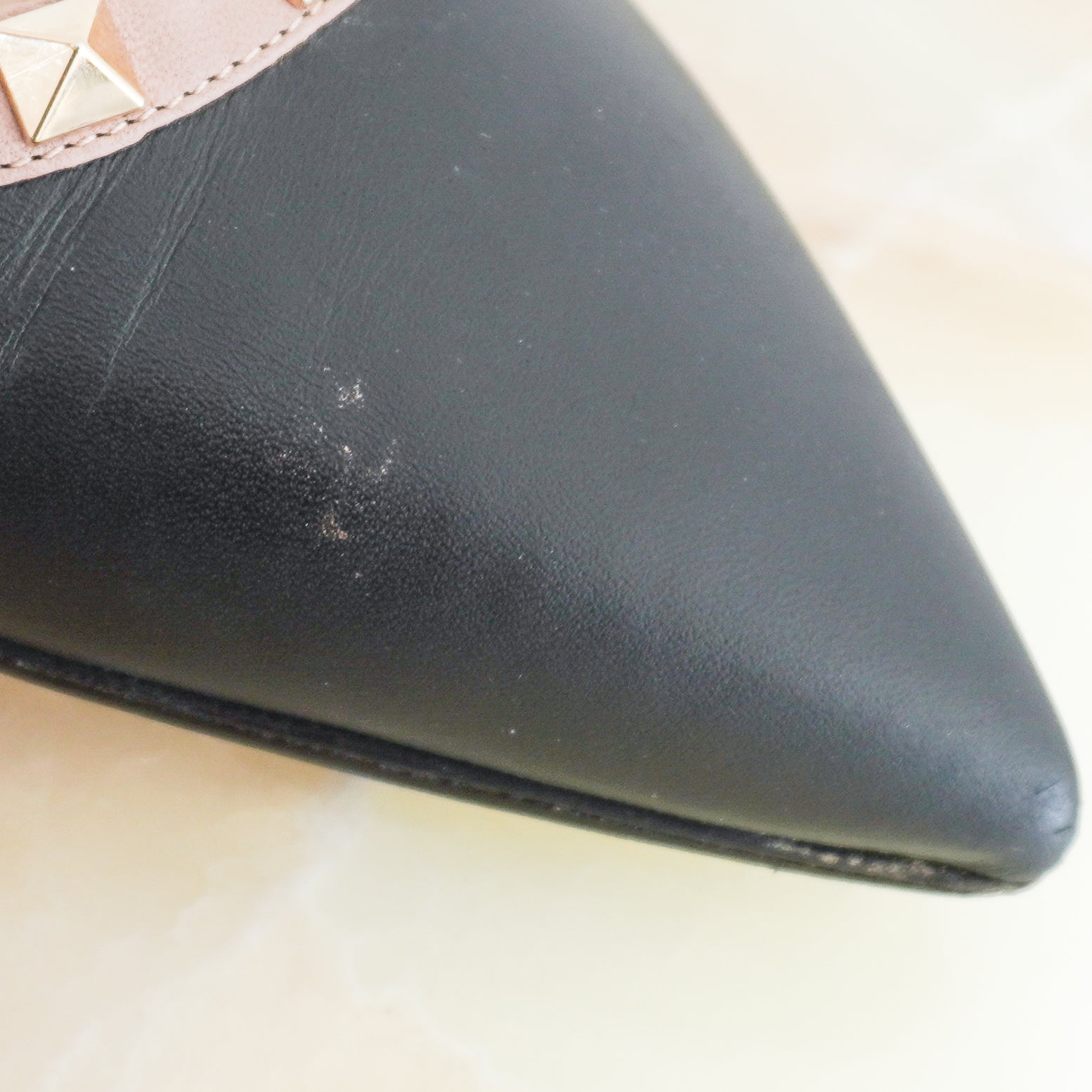 Valentino Rockstud Flats in Black/Mauve (RRP £680) | Authentic Preloved - Reloved Again