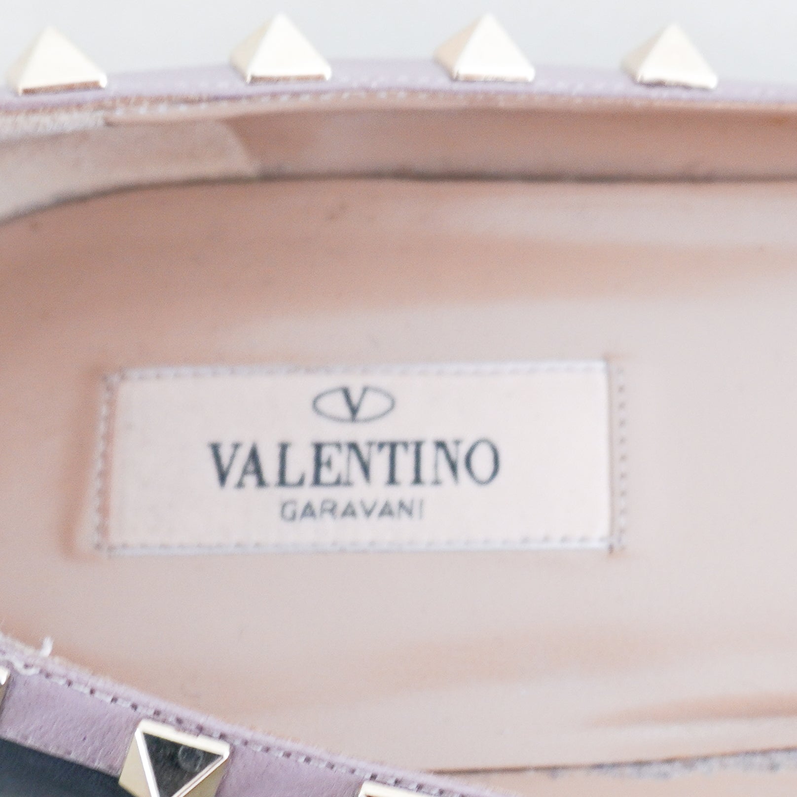 Valentino Rockstud Flats in Black/Mauve (RRP £680) | Authentic Preloved - Reloved Again