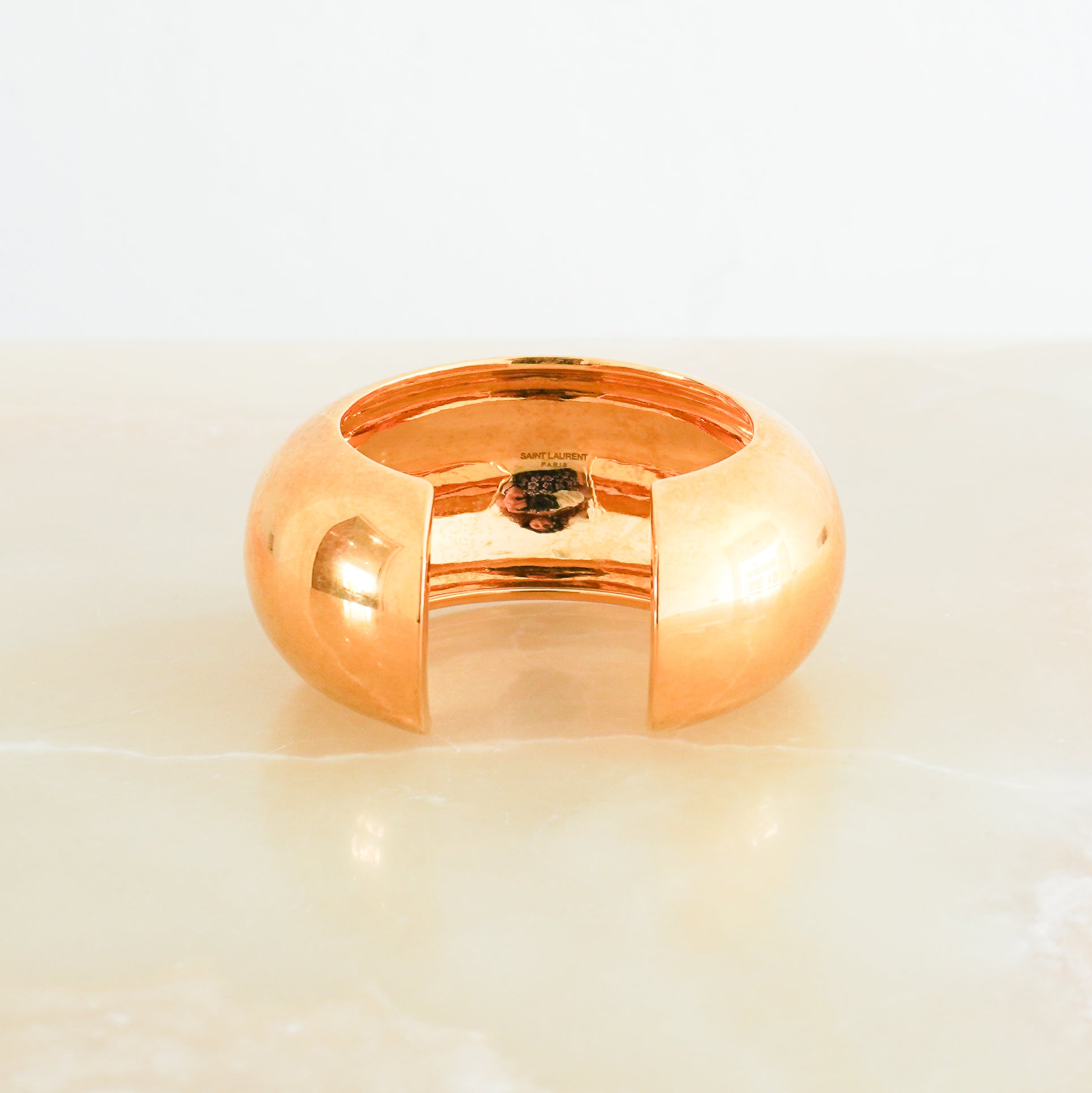 Saint Laurent Gold Plated Bumpy Cuff Bracelet (RRP £595) | Authentic Preloved FINAL SALE - Reloved Again