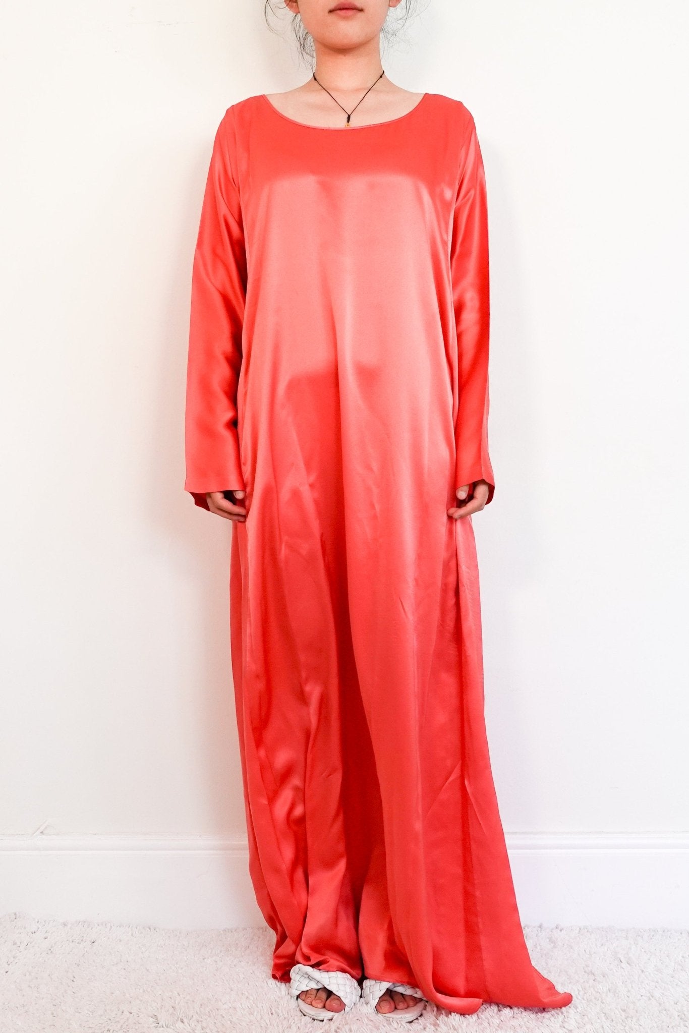 Pink Silk Maxi Dress RRP £700 - Reloved Again